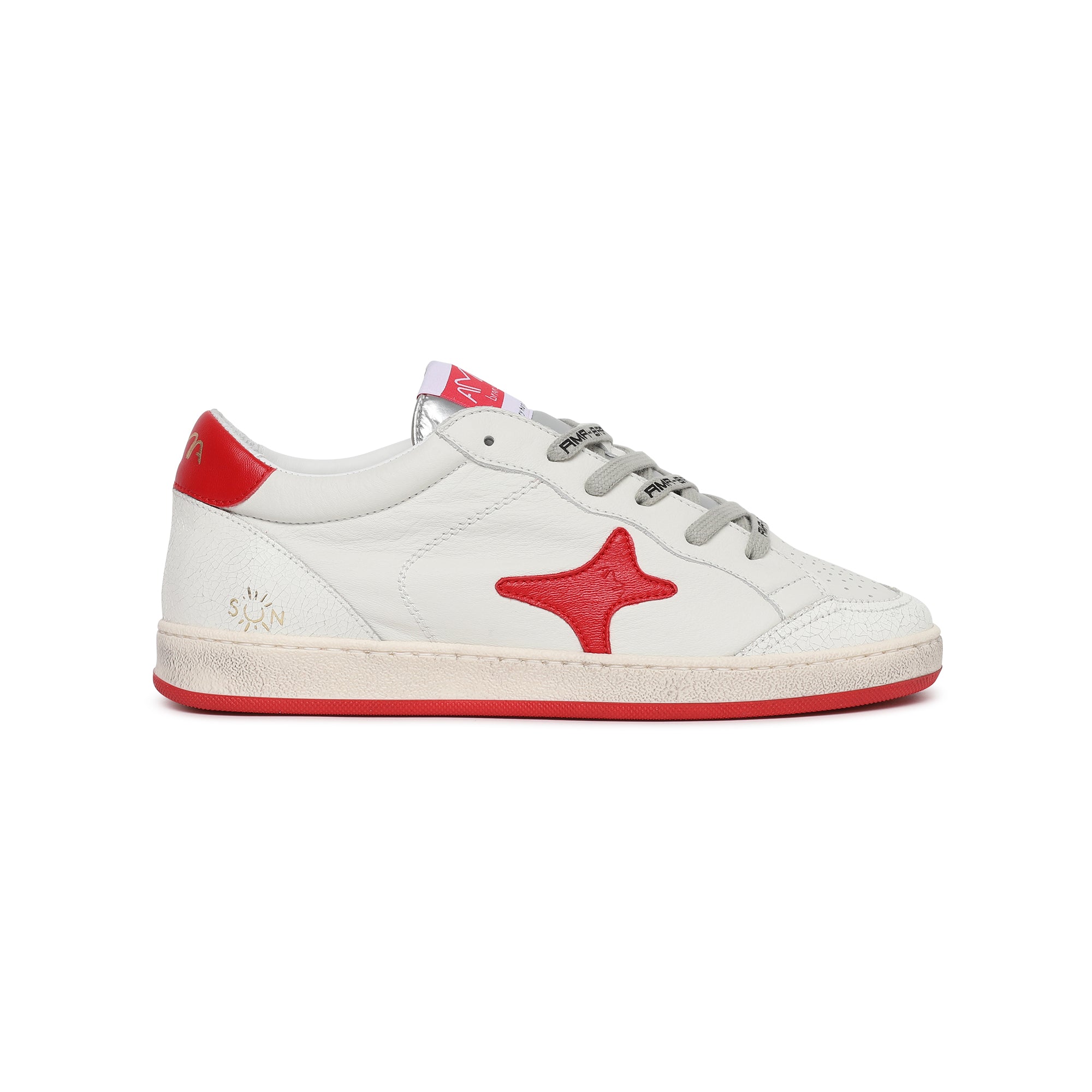 Sneakers ama-brand  bianco rosso uomo 