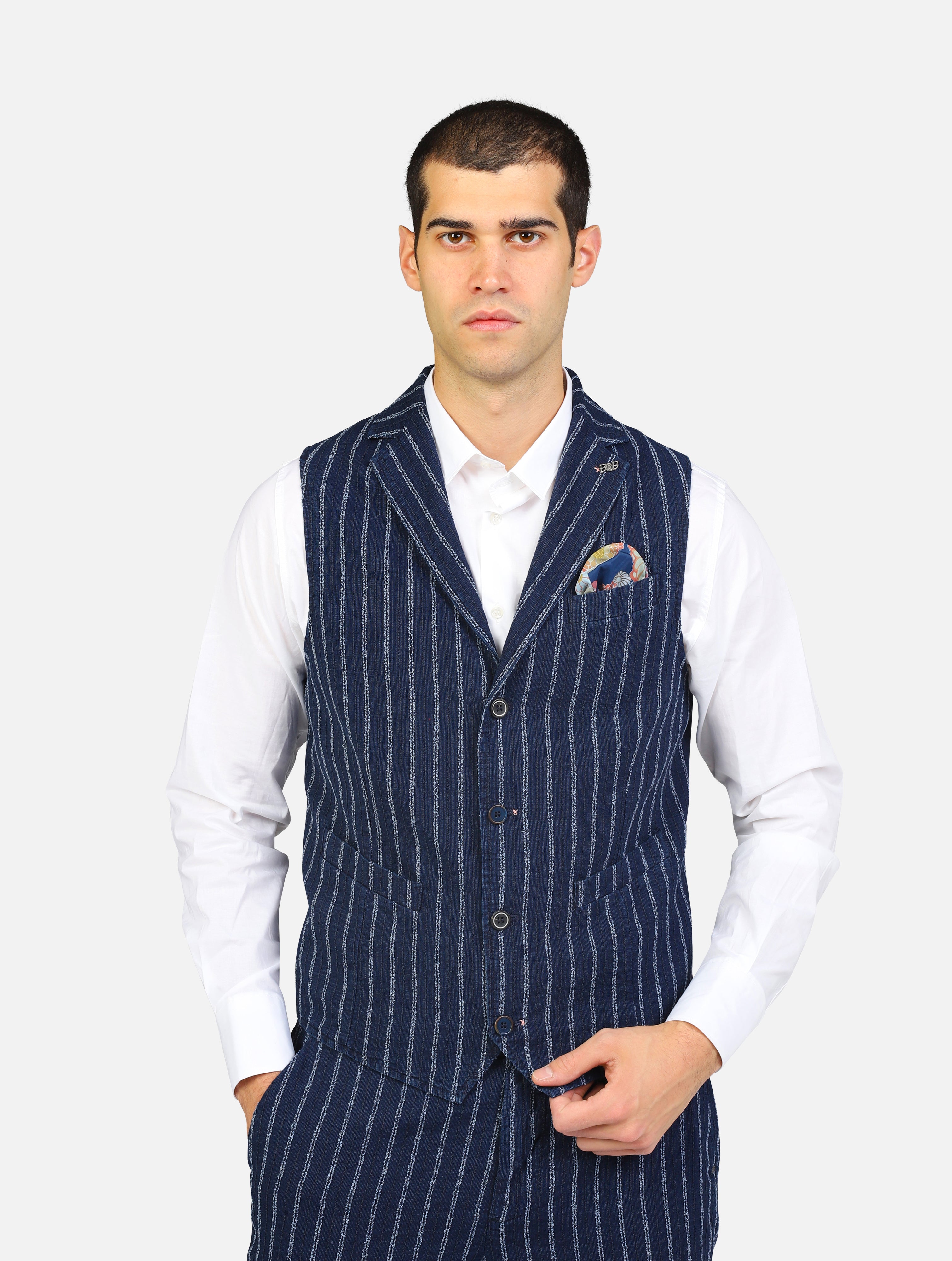 Gilet bob  blu uomo 