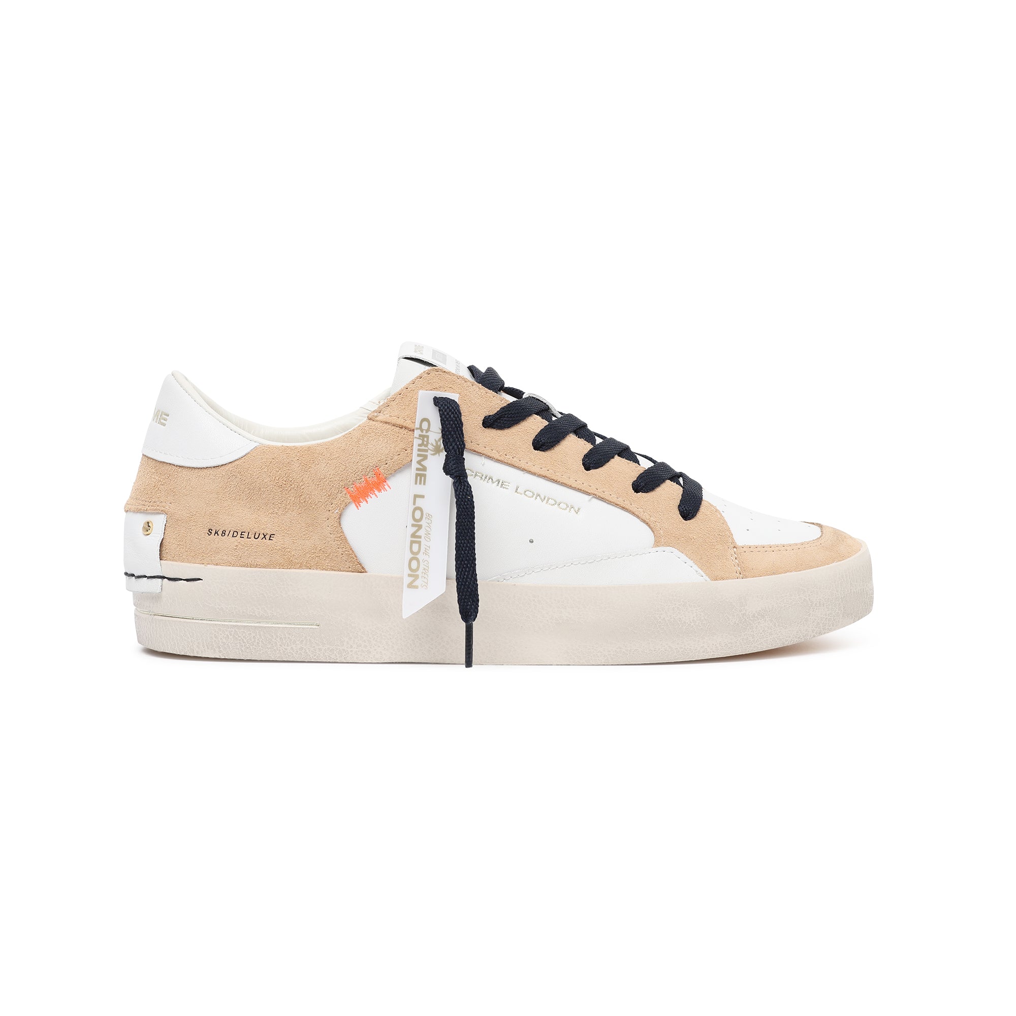 Sneaker crime london  bianco-beige uomo 