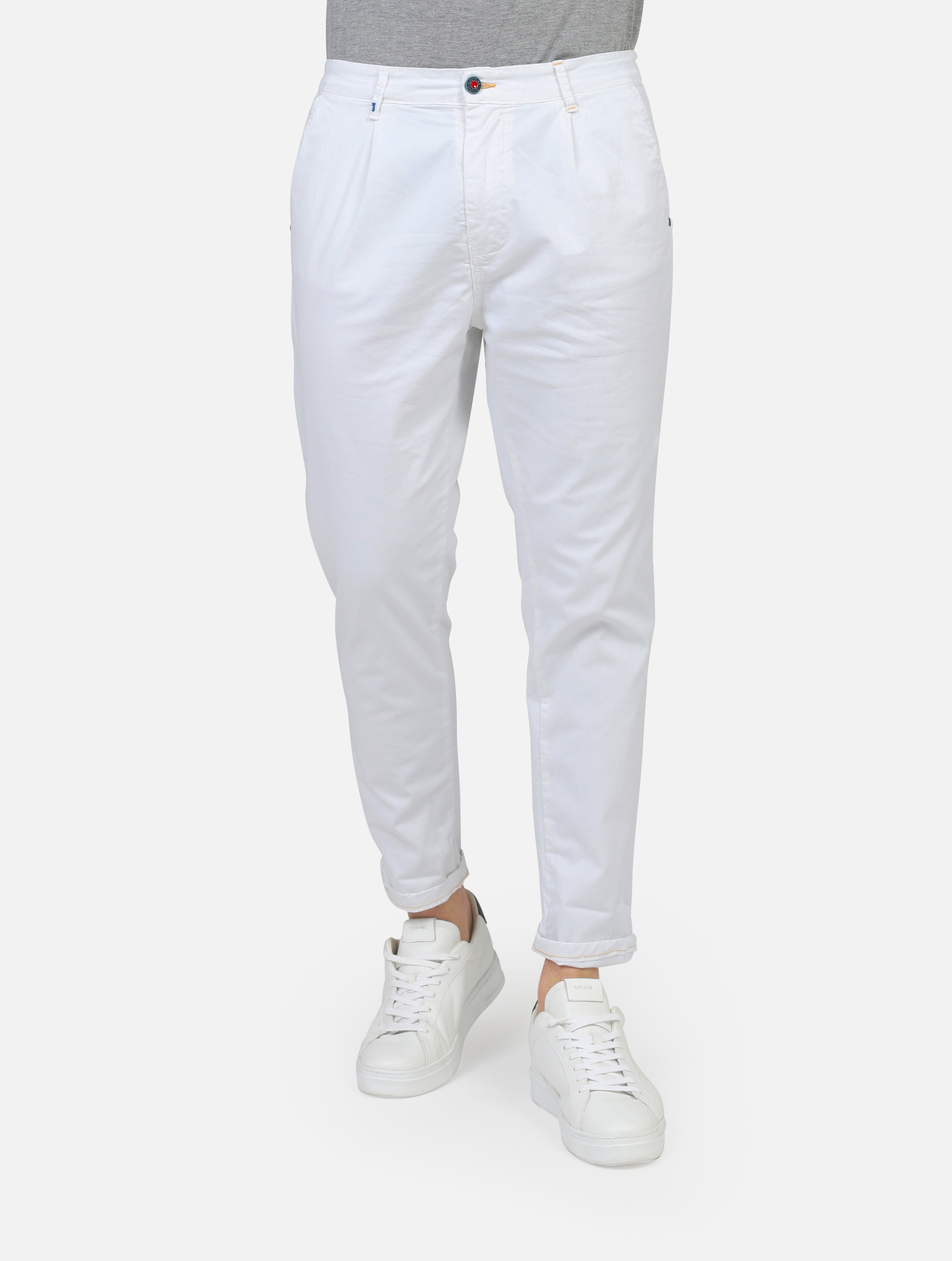 Pantalone displaj  bianco uomo 