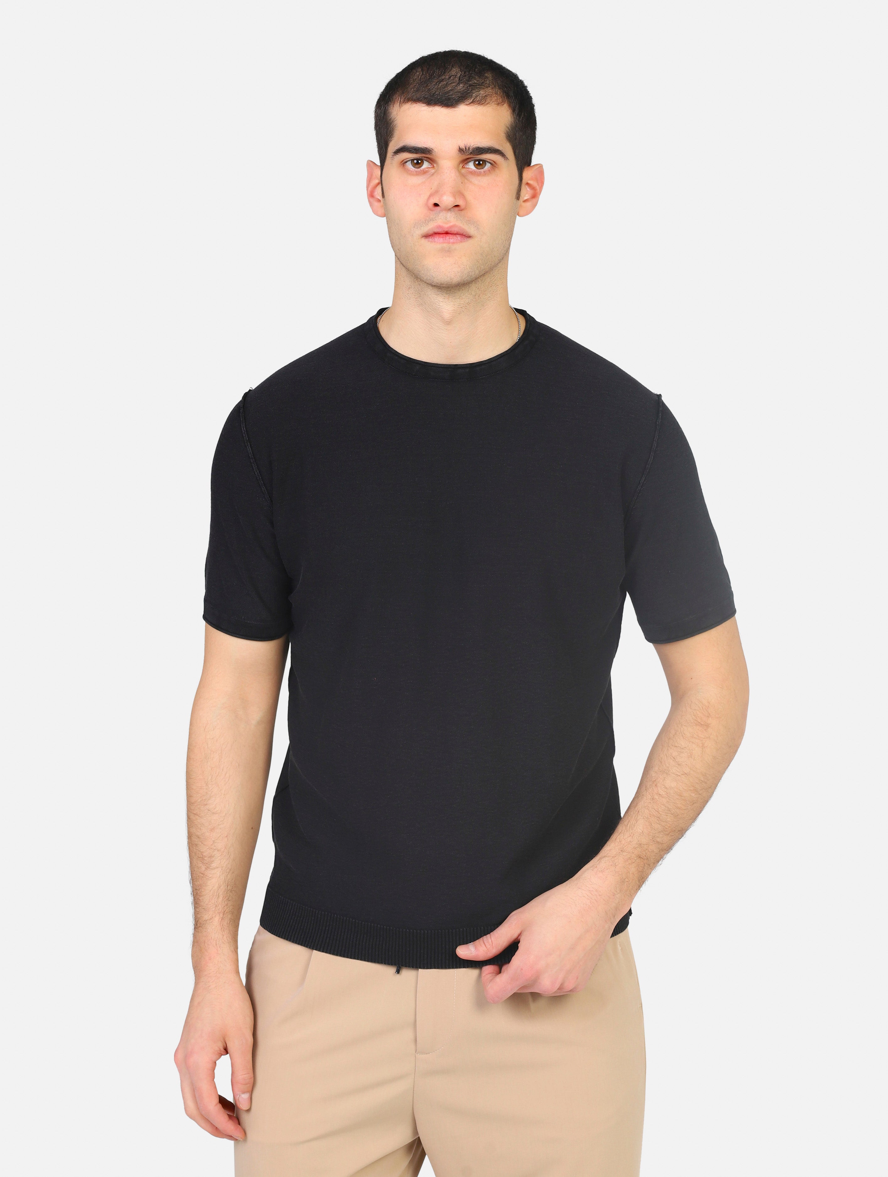 T-shirt markup  nero uomo 