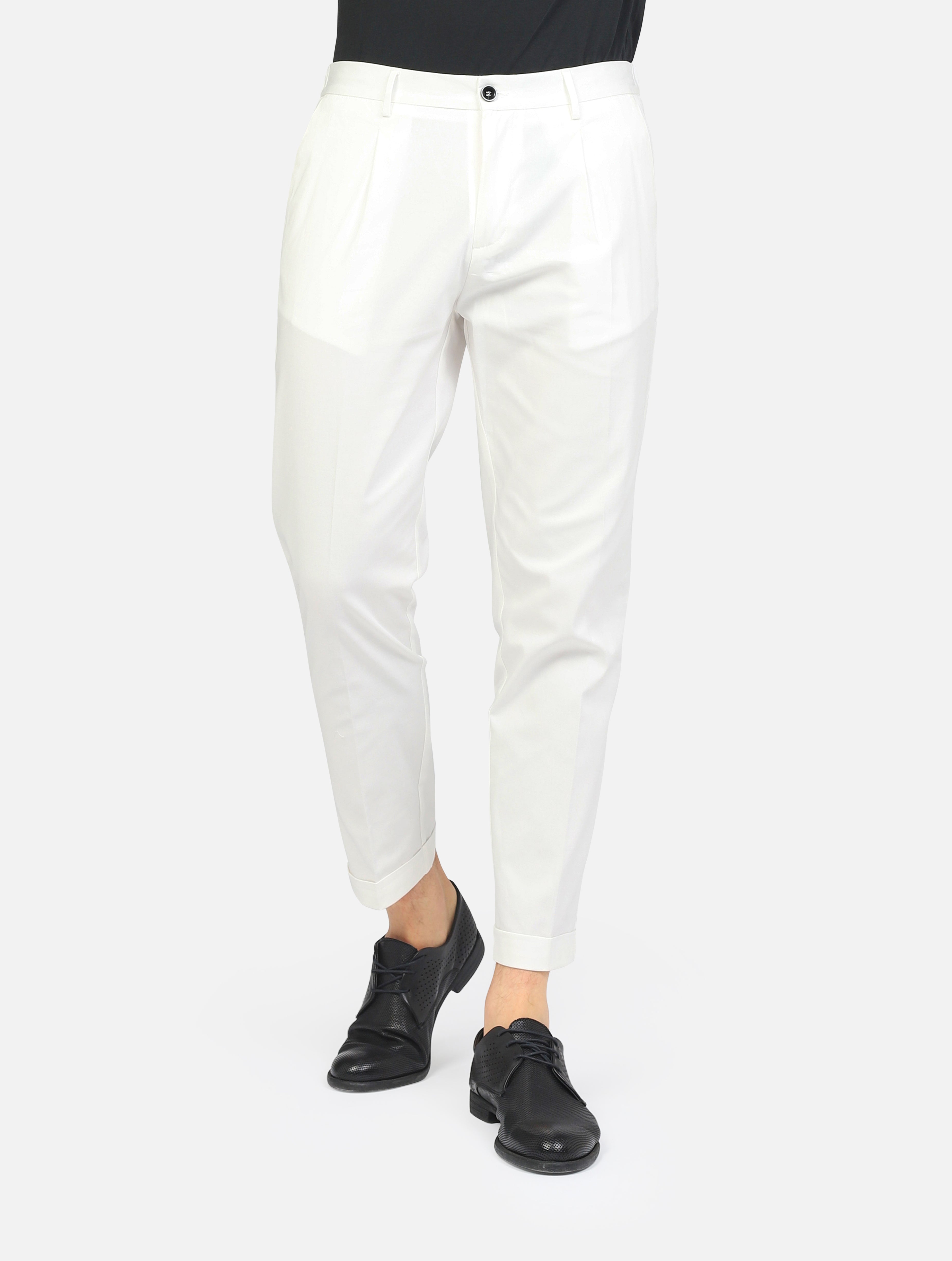 Pantalone over-d  bianco uomo 