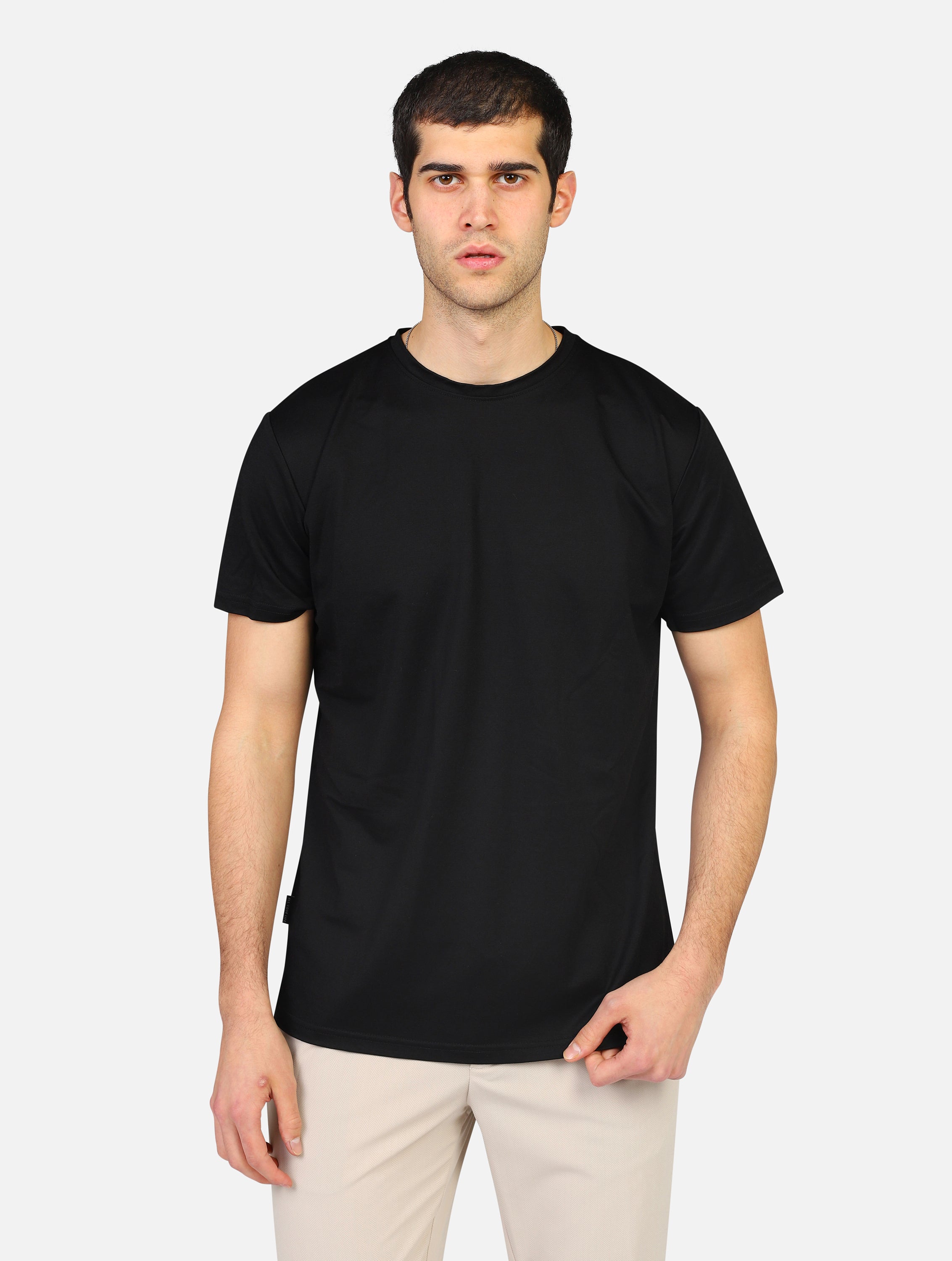 T-shirt over-d  nero uomo 