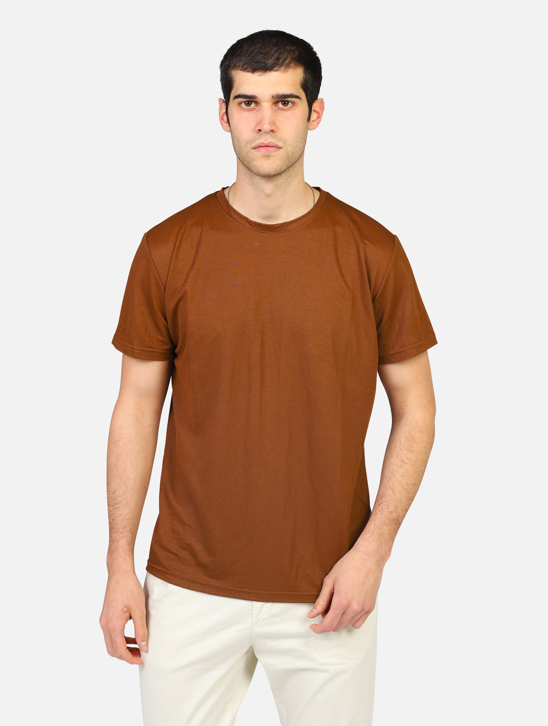 T-shirt over-d  tabacco uomo 