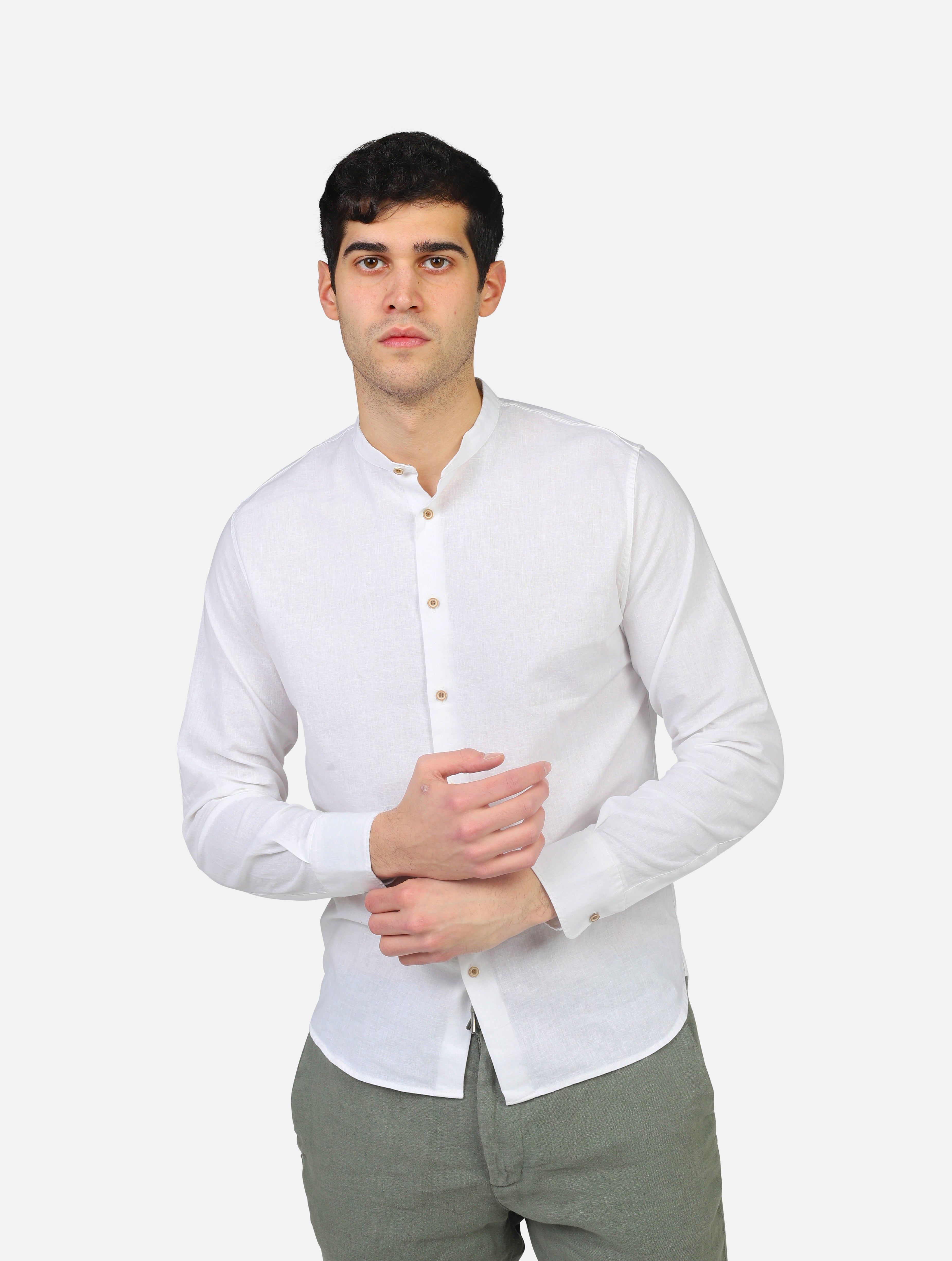 Camicia private label  bianco uomo 