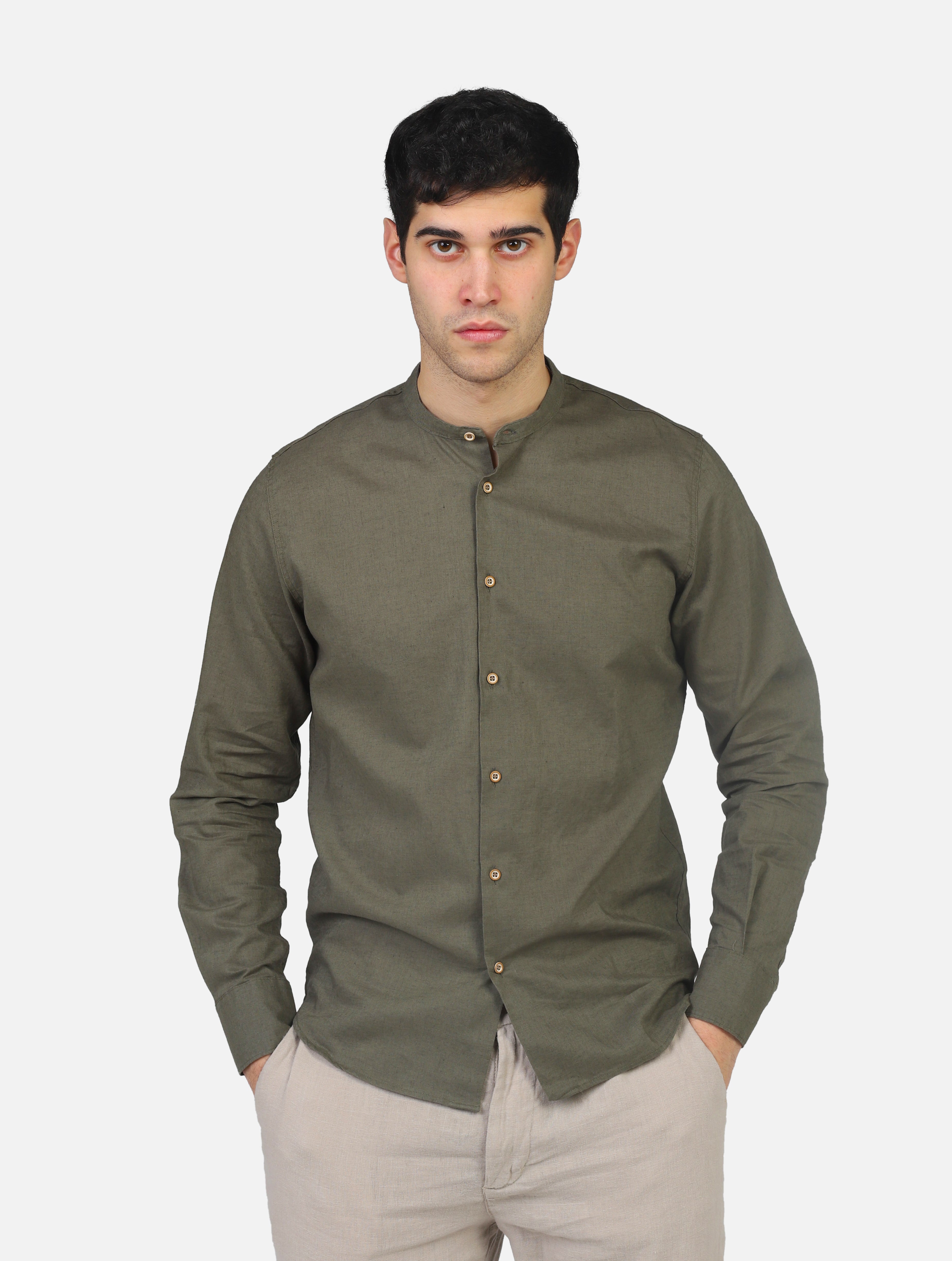 camicia PRIVATE LABEL BREST DIS 1VERDE MILITARE