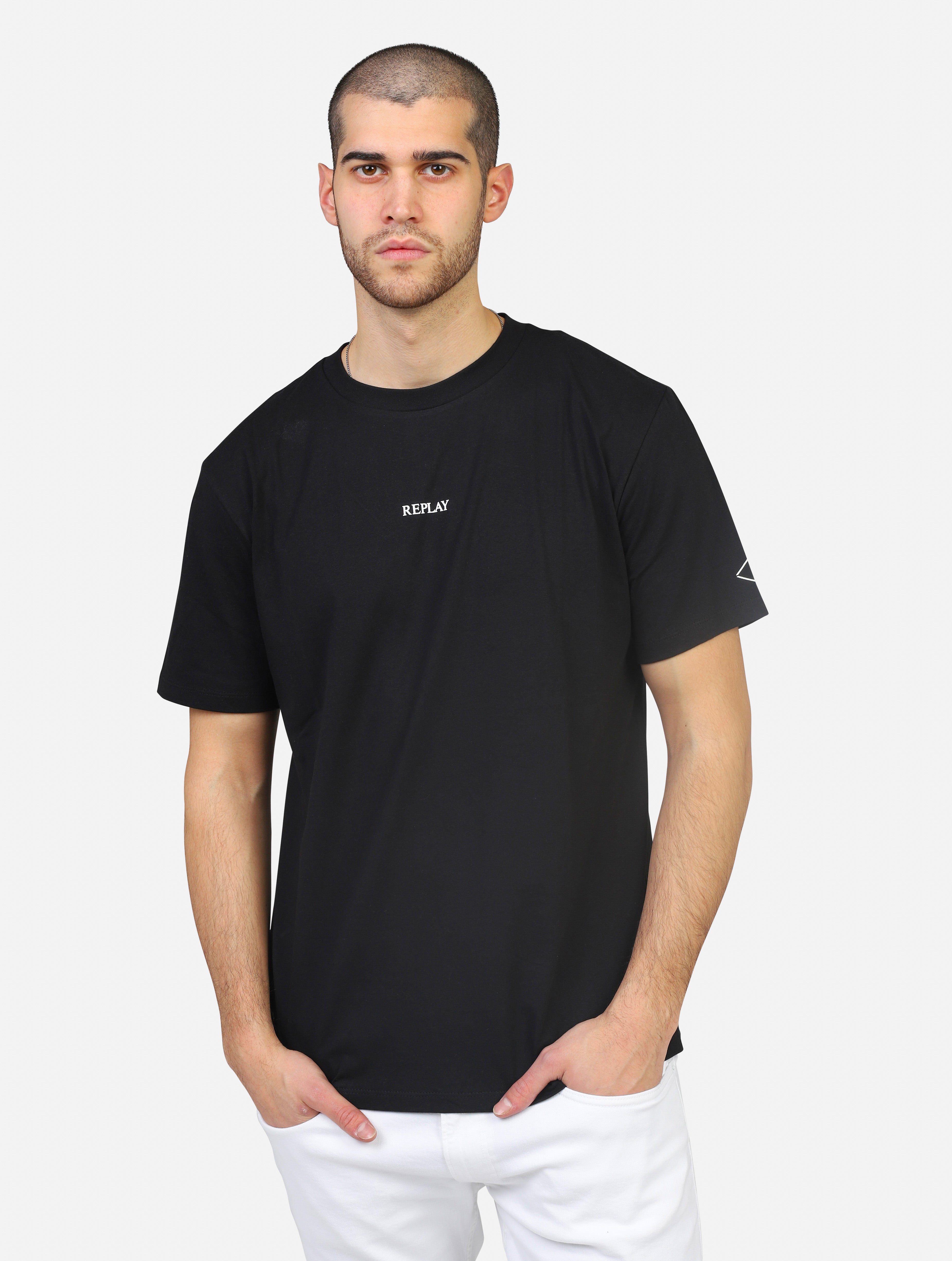 T-shirt replay  nero uomo 