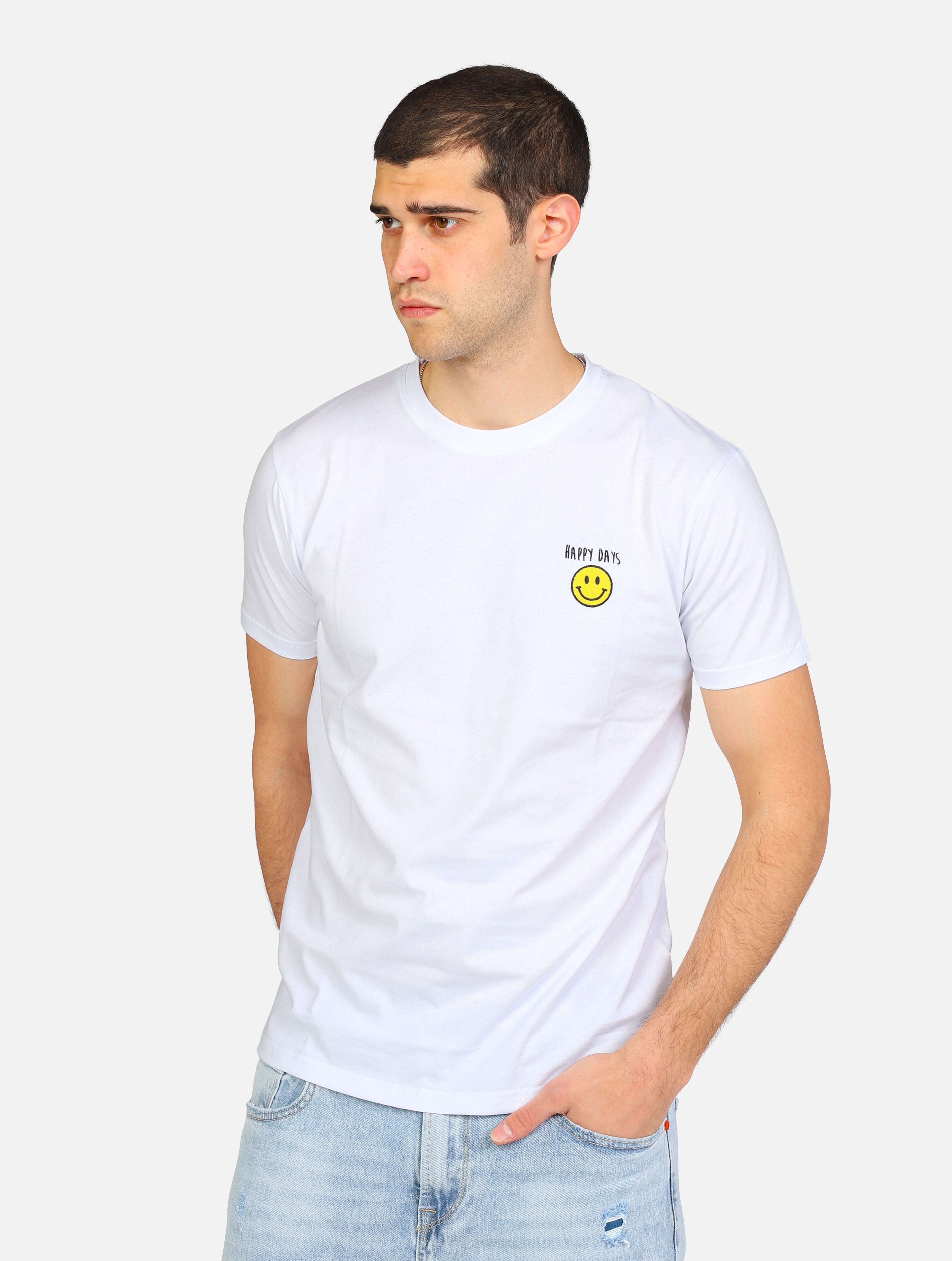 T-shirt superculture  bianco uomo 