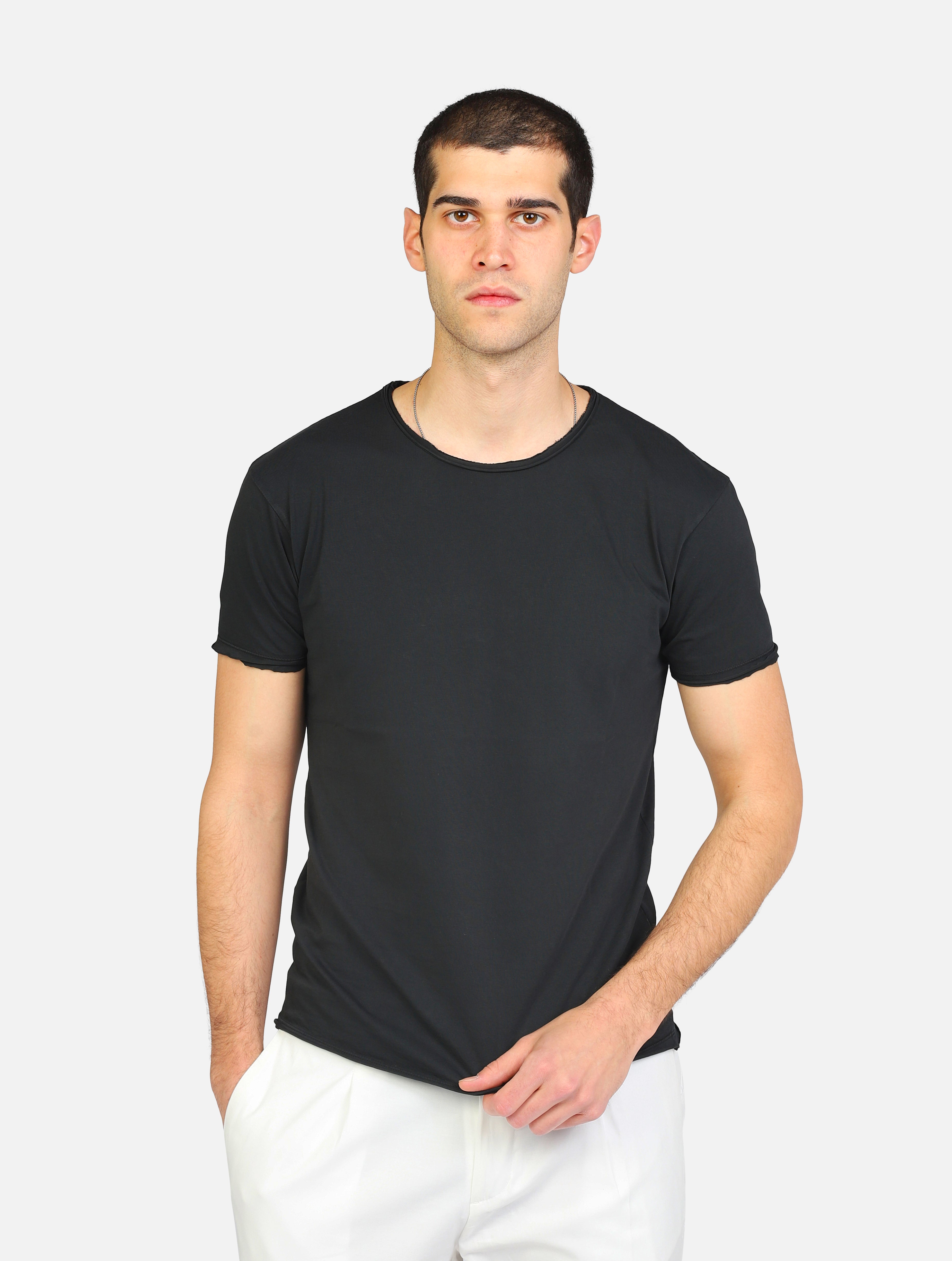 T-shirt superculture  nero uomo 