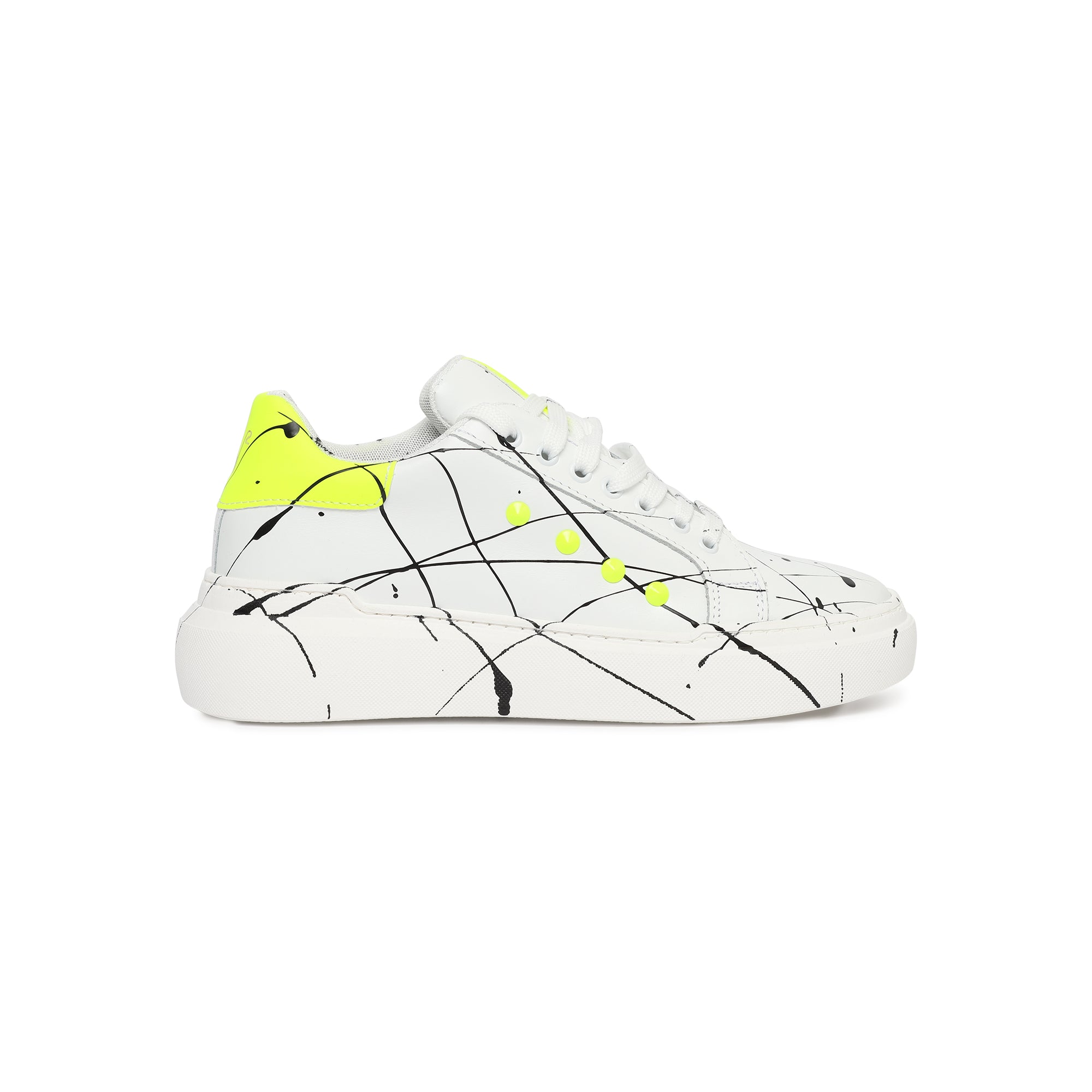 Sneakers v2  bianco giallo fluo uomo 