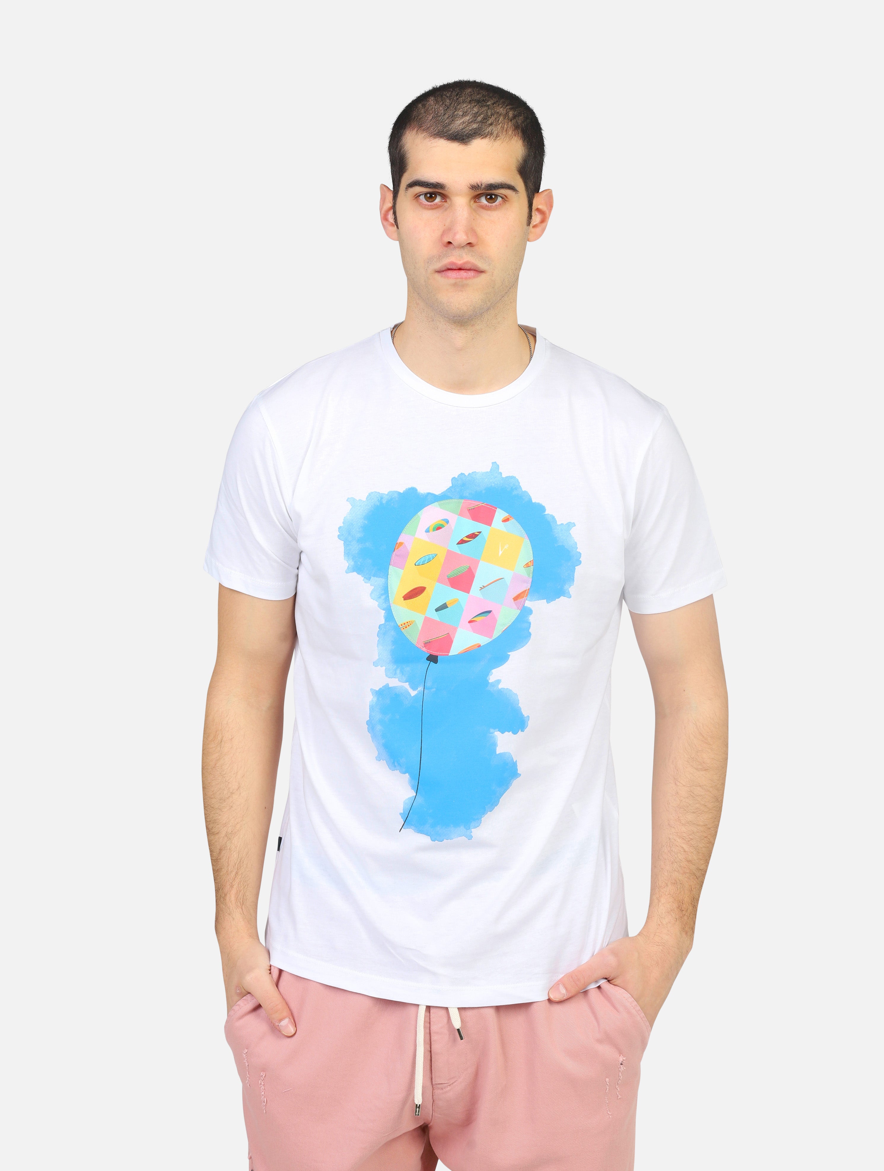 t-shirt V2 TU BALLOONBIANCO