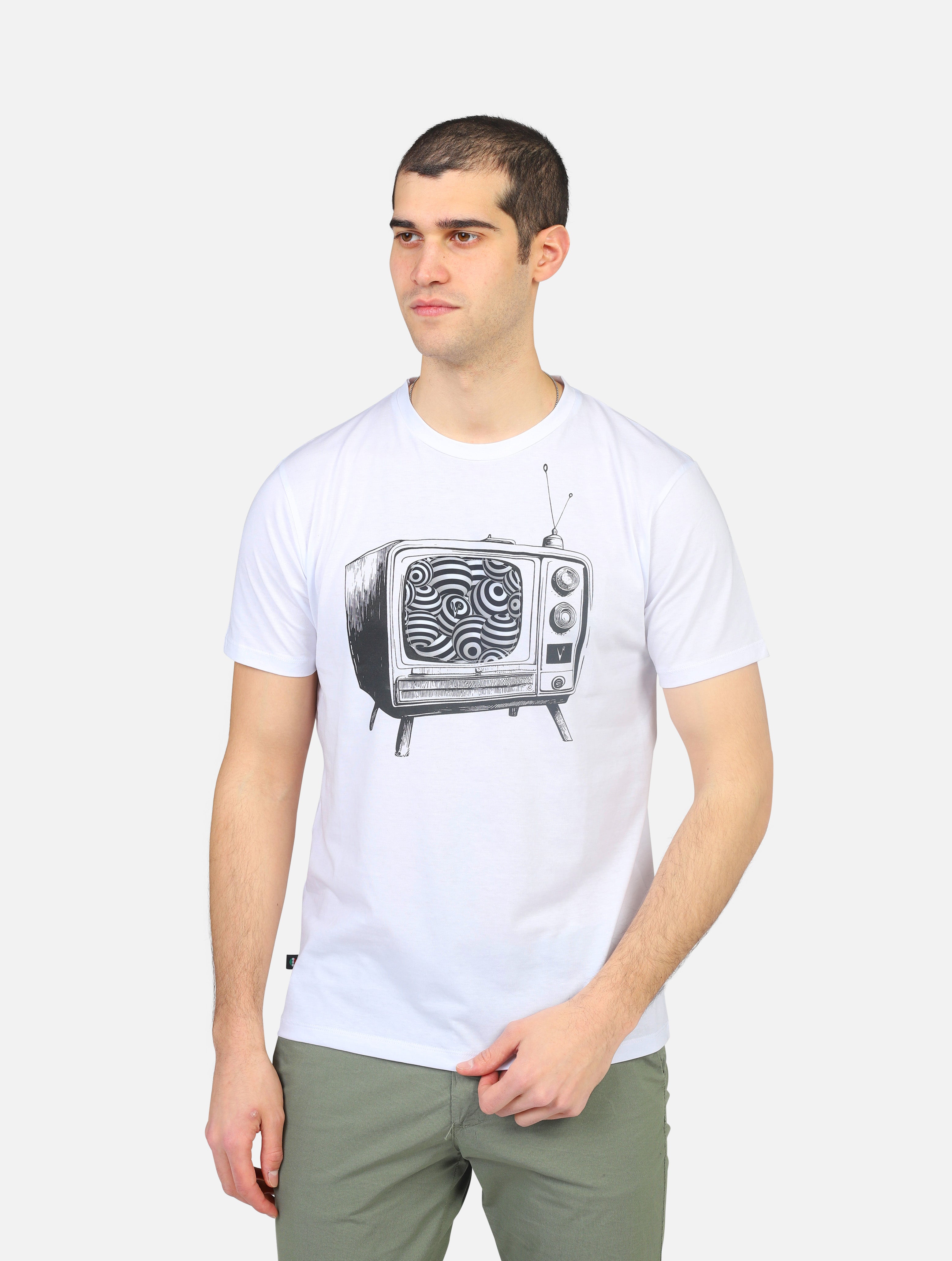 t-shirt V2 TU TELEVISIONEBIANCO