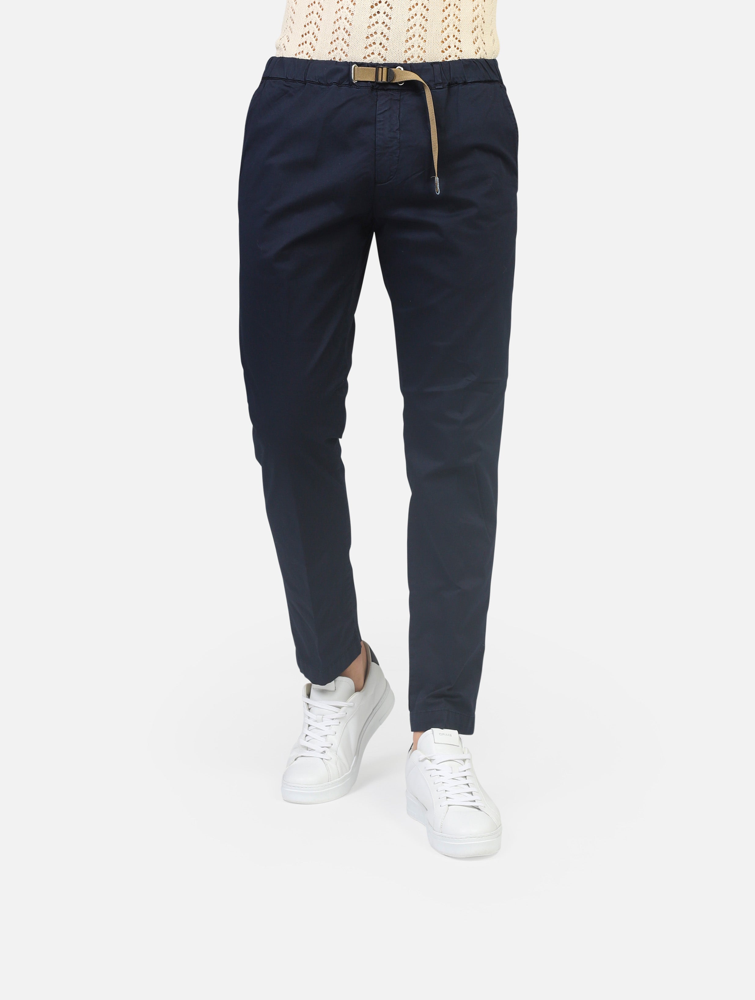 Pantalone white sand  navy uomo 