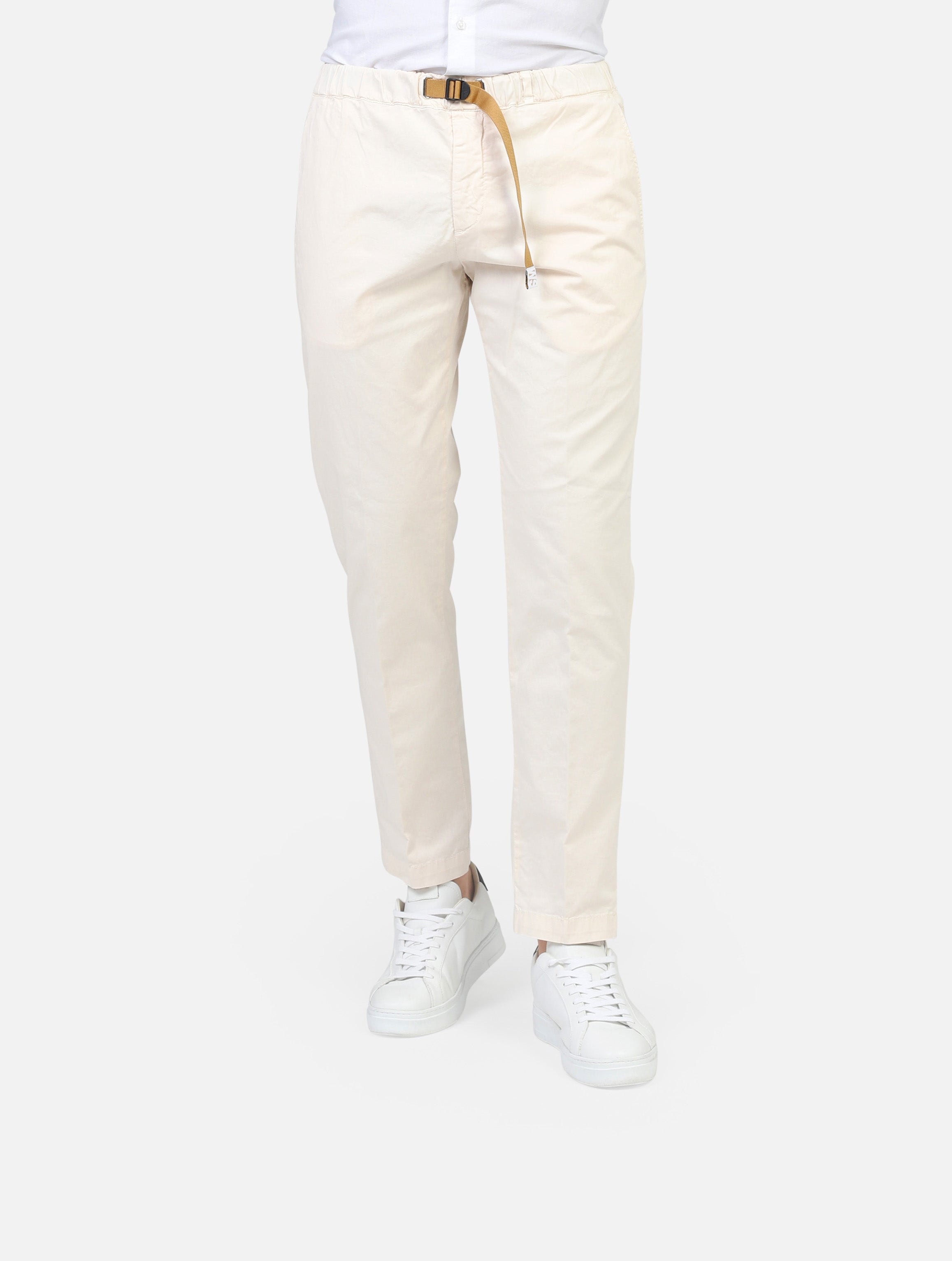 Pantalone white sand  panna uomo 