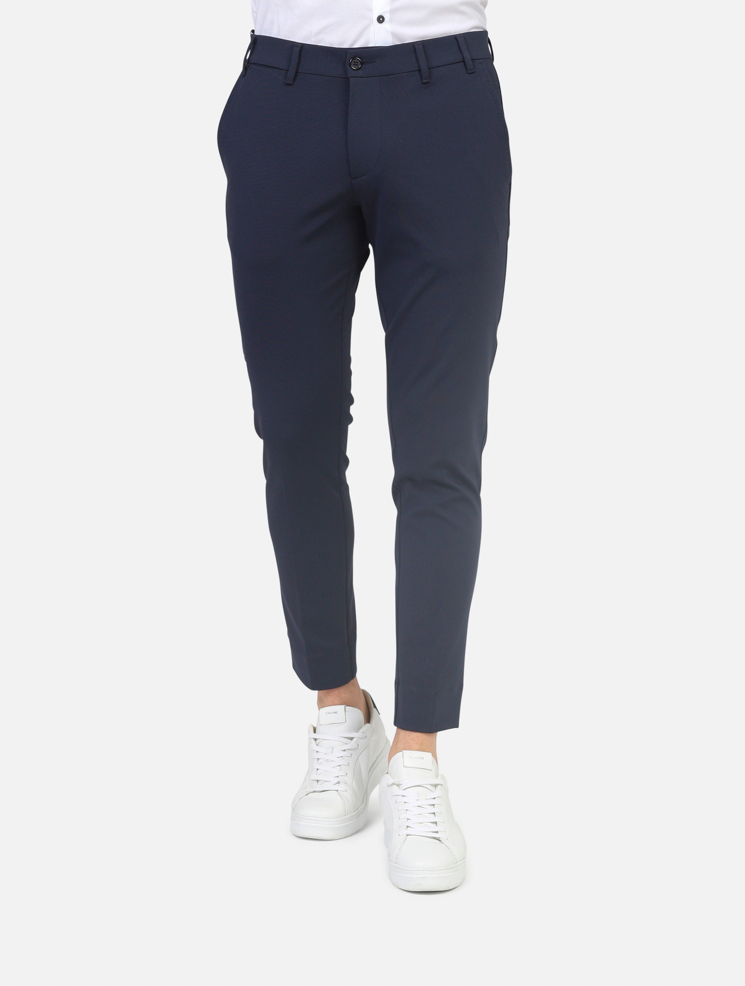 Pantalone why note brand  blu uomo 