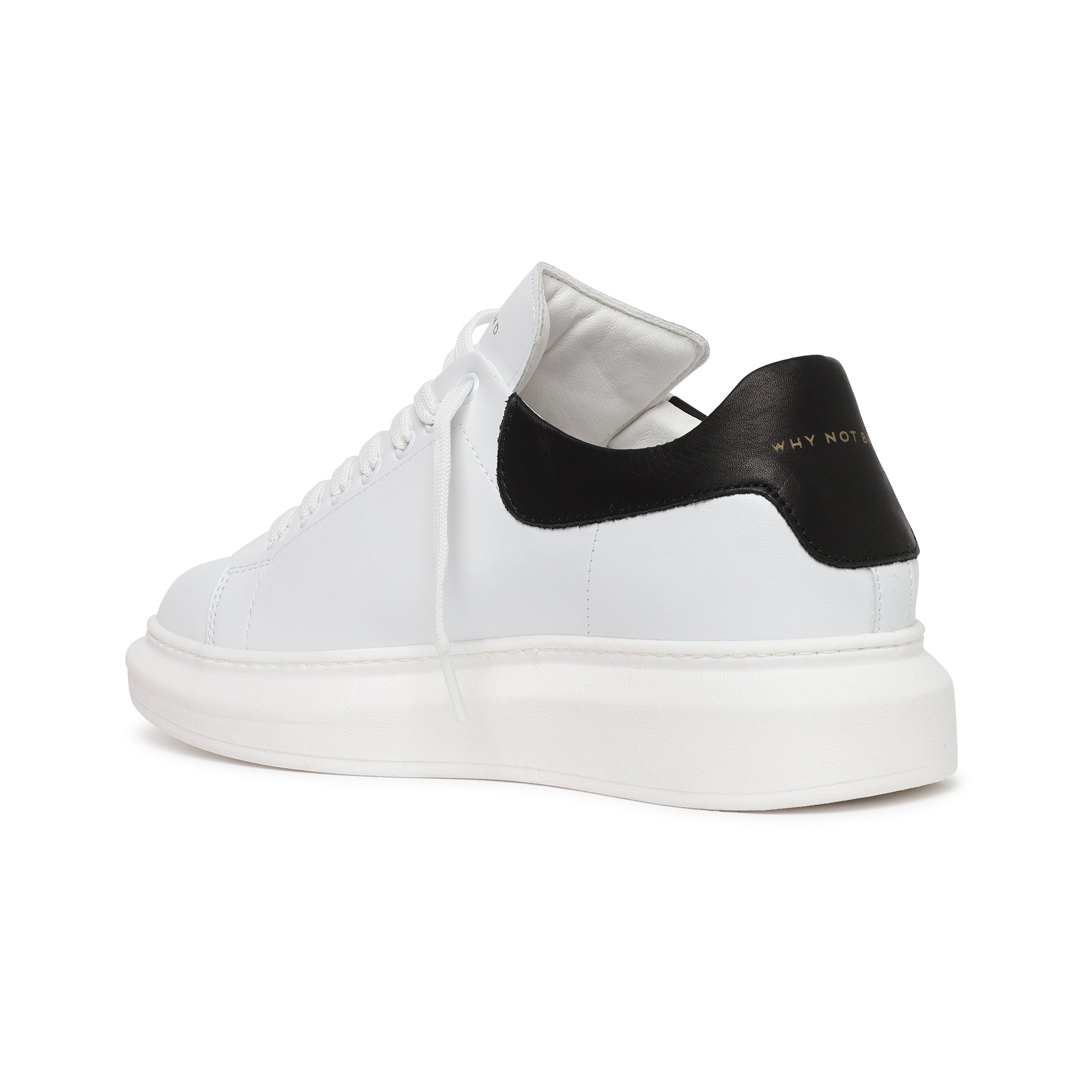 Art star leather sne14: sneakers in pura pelle bianco-nero man  - 3
