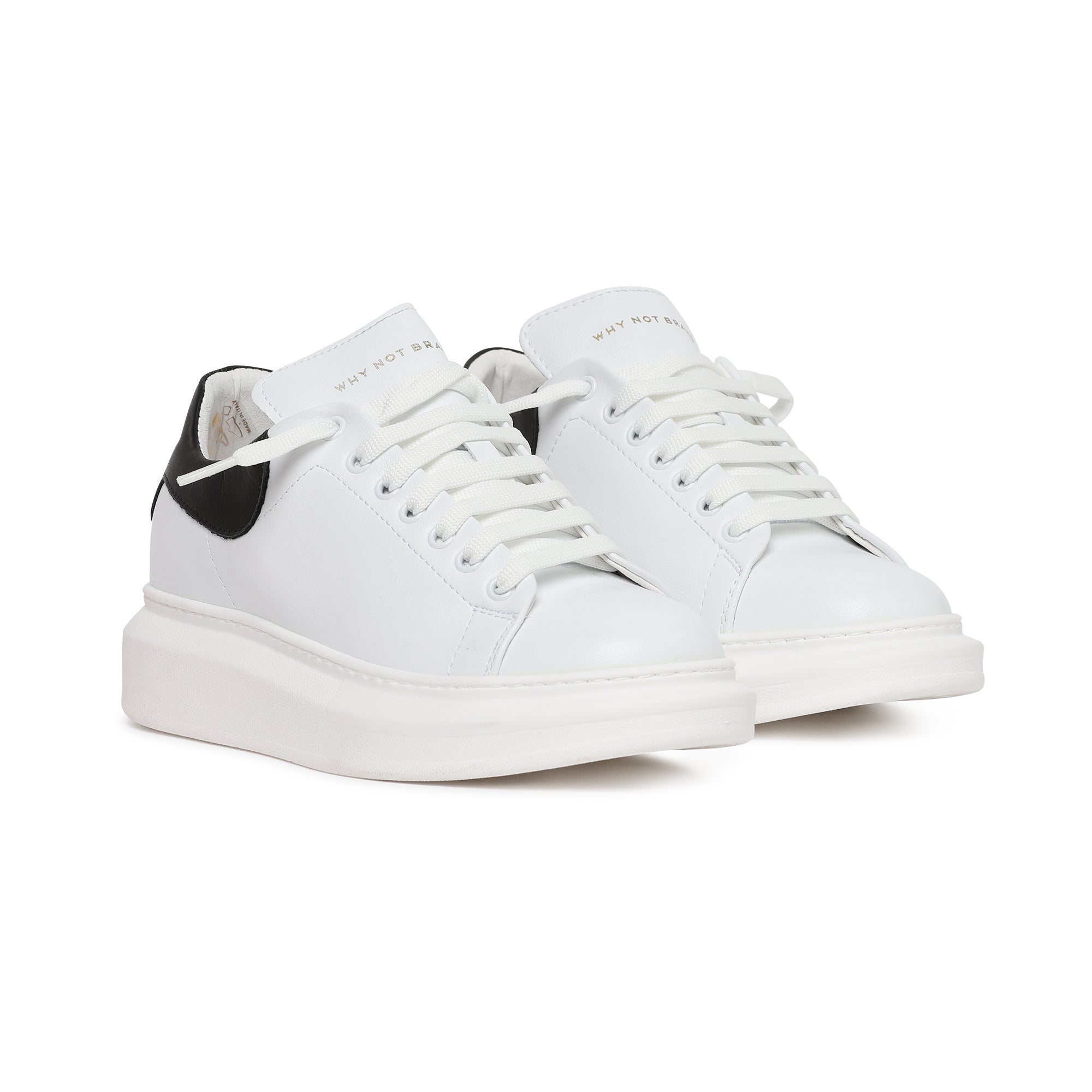 Art star leather sne14: sneakers in pura pelle bianco-nero man  - 4
