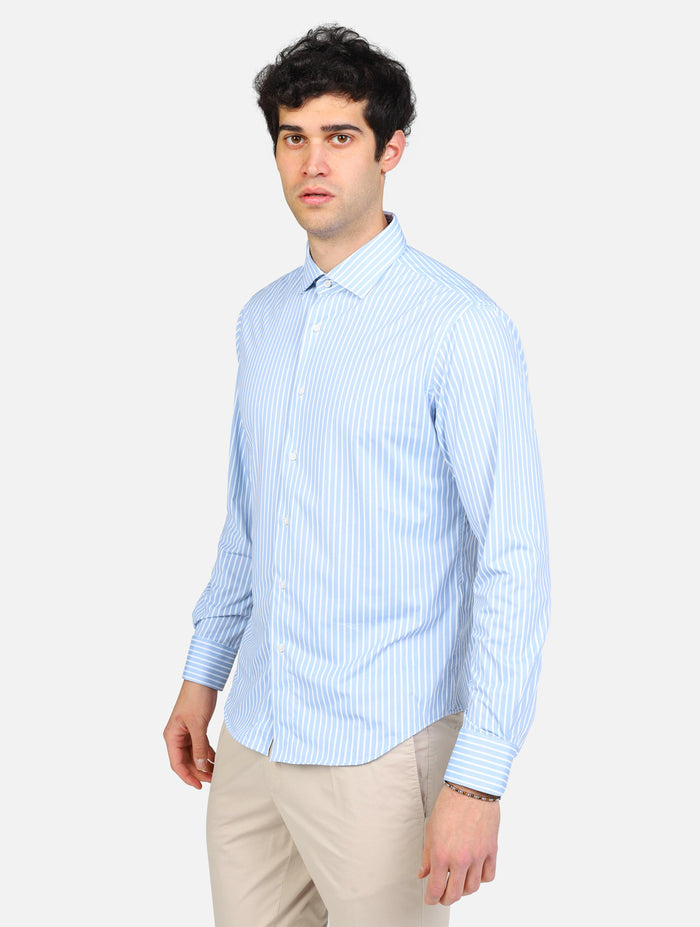 art. a306jordans98/b1: camicia stretch colletto francese a righe