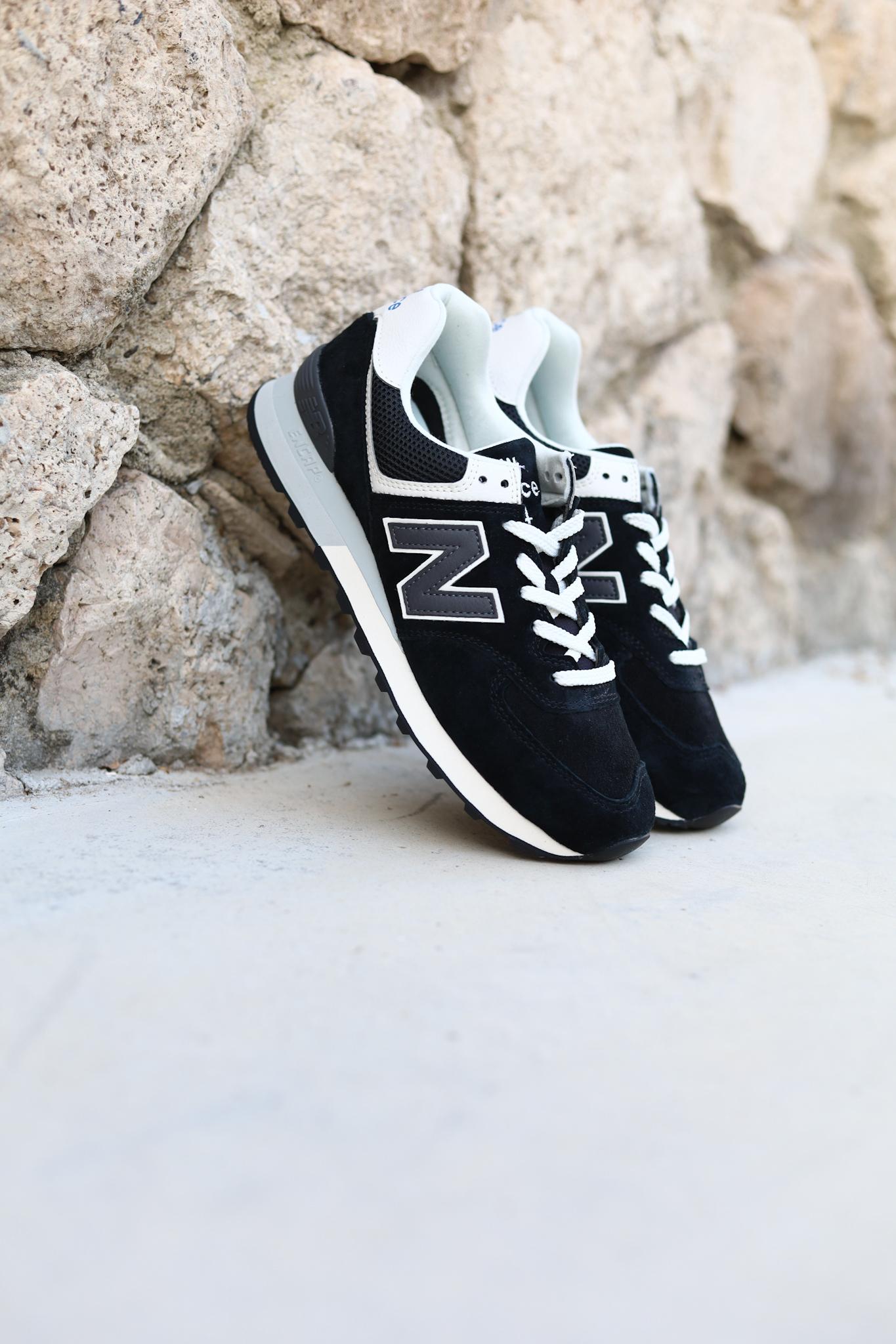 Sneaker in leather con materiale eva nell'intersuola e nel tallone, tomaia in pelle premium, suola esterna in gomma -  black uomo 