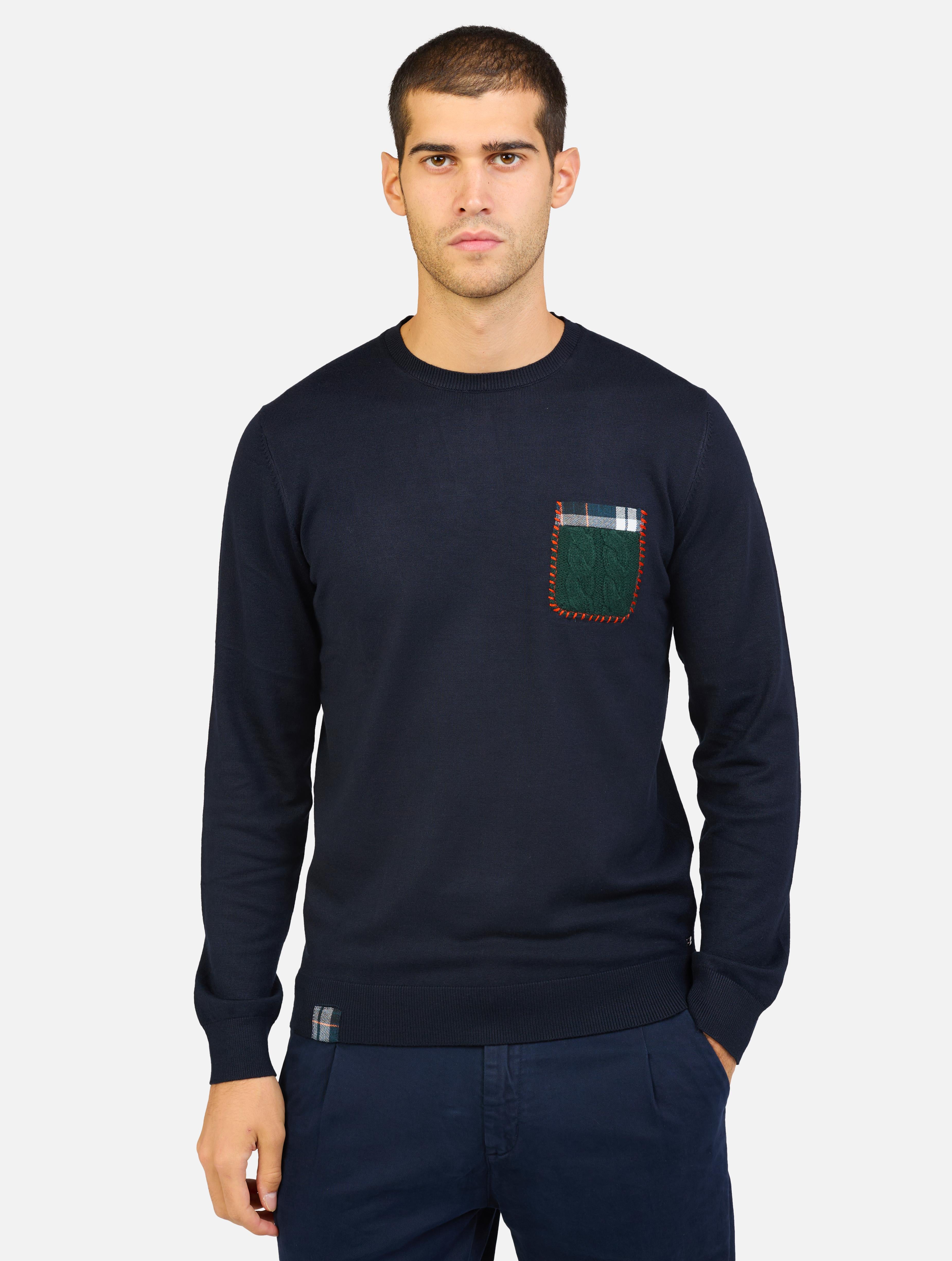 maglia in viscosa con taschino