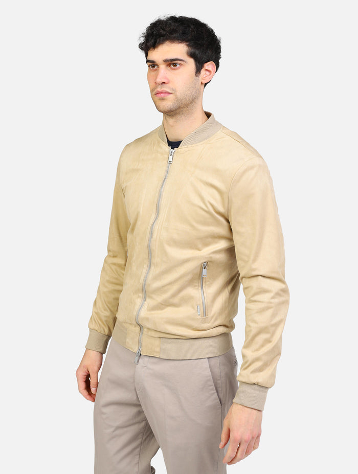 art. gl9730-s25: giacchetto in ecopelle con chiusura zip e tasche chiusura zip