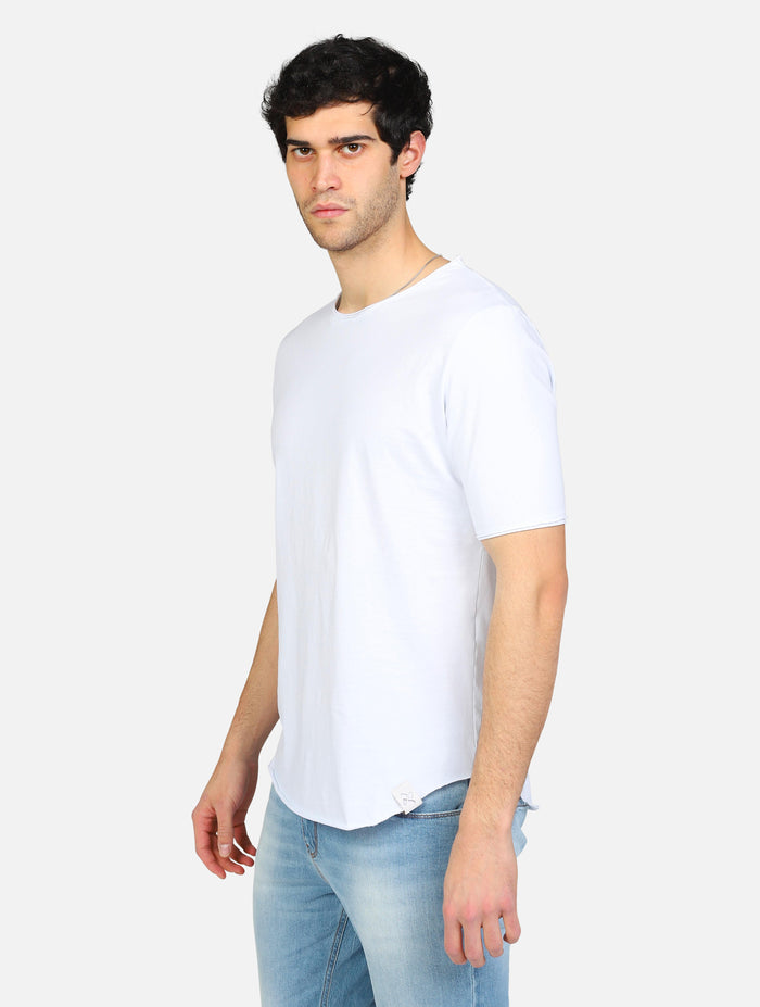 art. tb92jffl: t-shrt girocollo basica taglio vivo