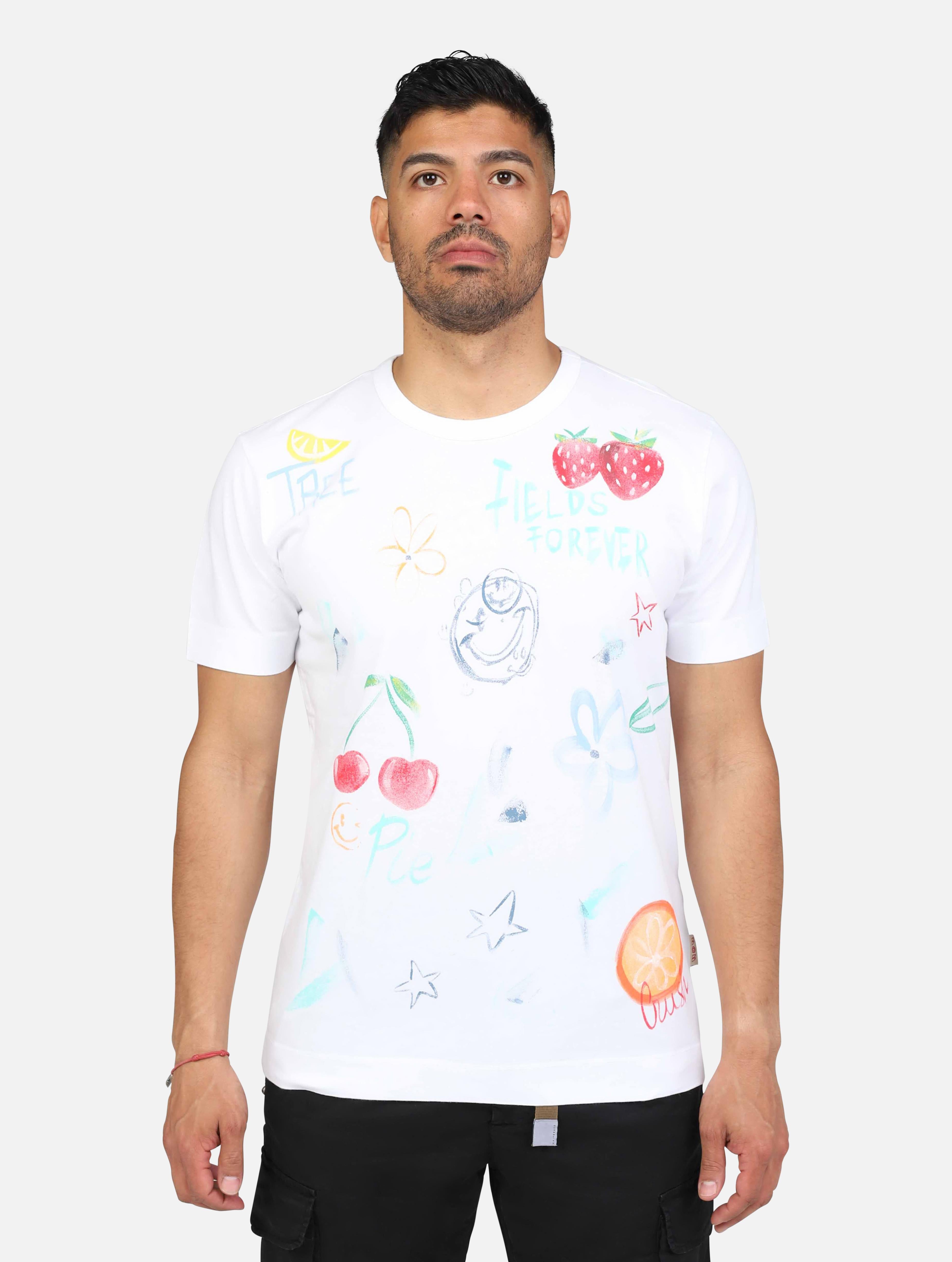 art. malibu: t-shirt jersey dipinta a mano