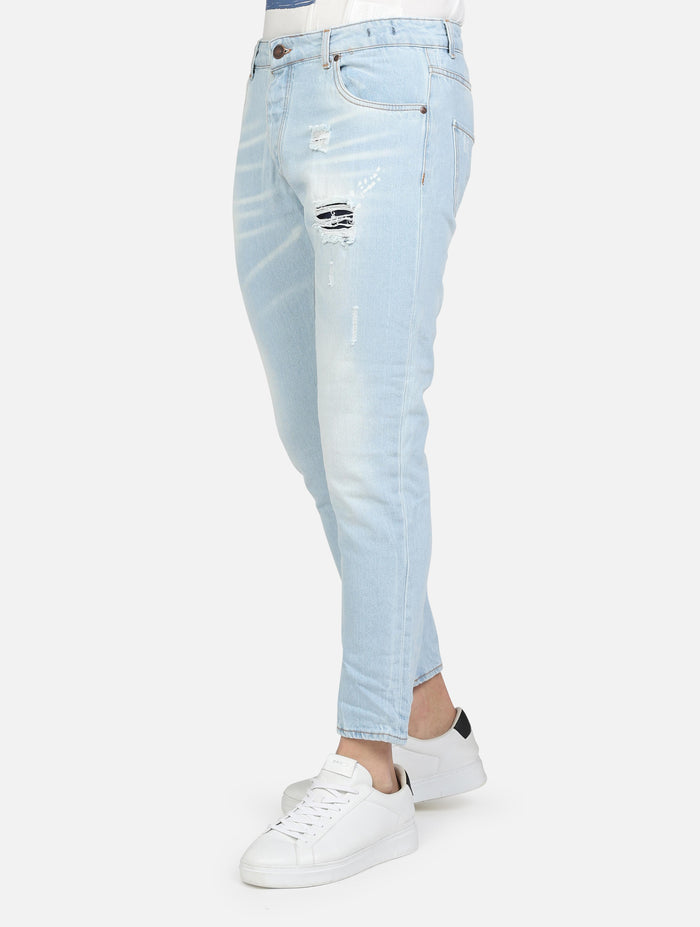 art. boston sand jbs23: jeans con rotture, abrasioni e strappi