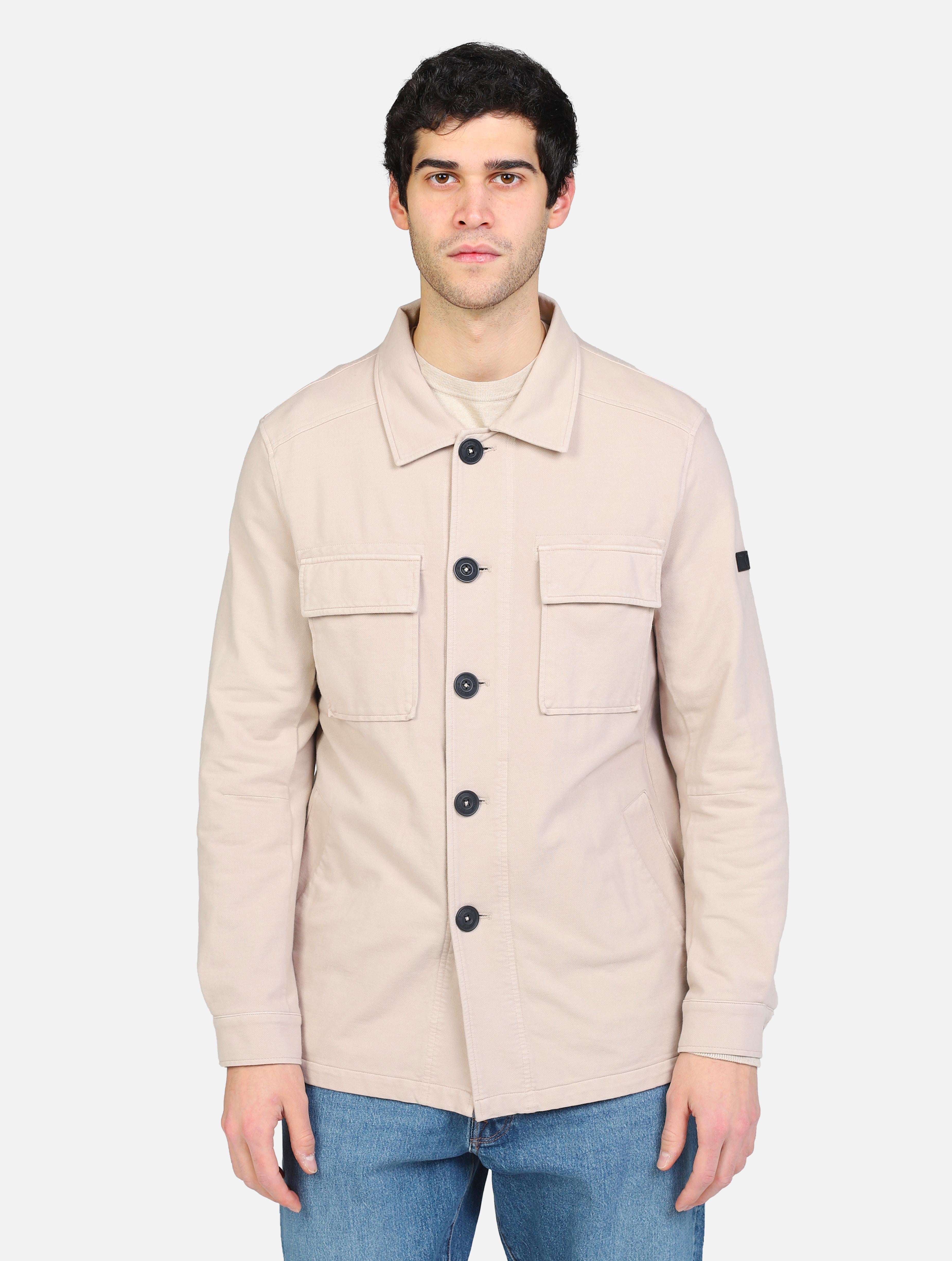 Giacca con chiusura a quattro bottoni, doppio taschino e tasche taglio sabbia uomo 