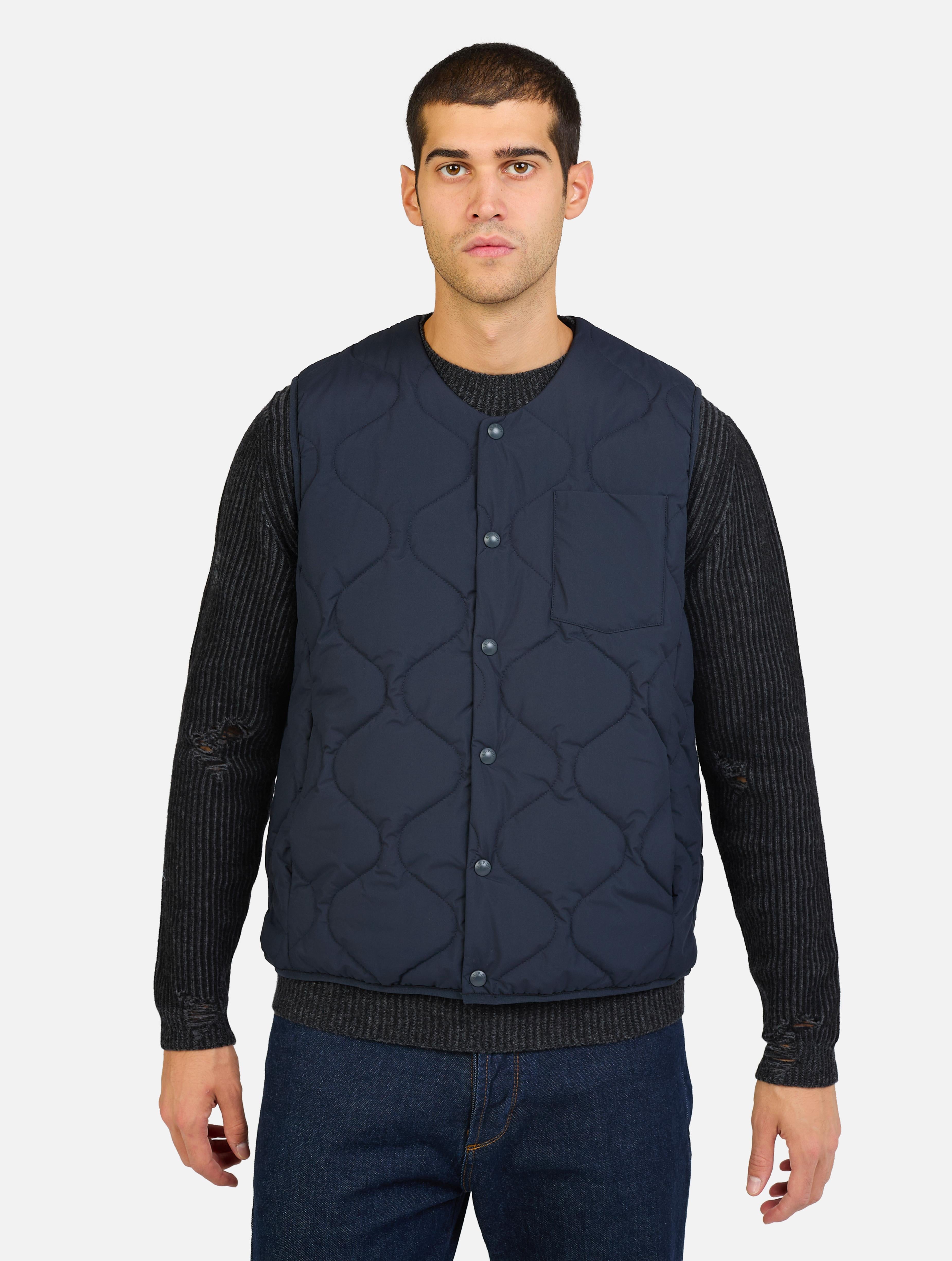 Bomber smanicato blu navy uomo 