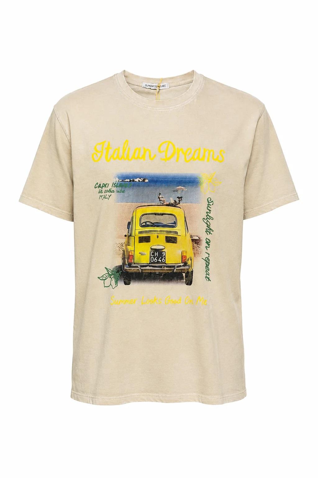 T-shirt  italian dreams avorio uomo 