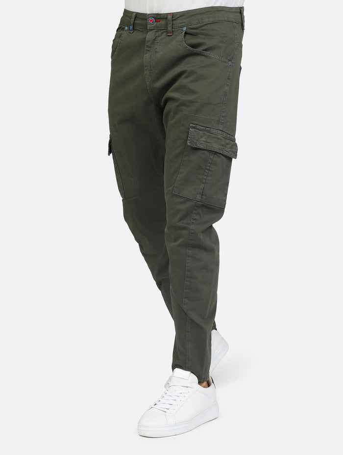 pantalone cargo tasconato con due tasche smily e tasche posteriori classiche