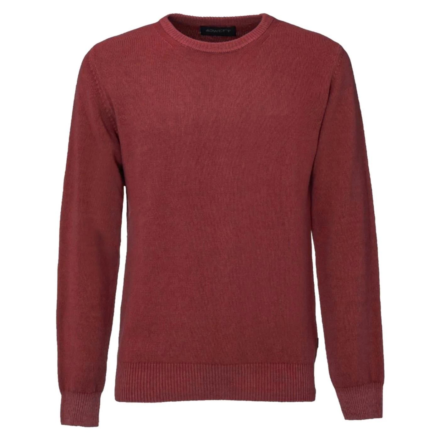 Maglia paricollo manica lunga bordeaux uomo 