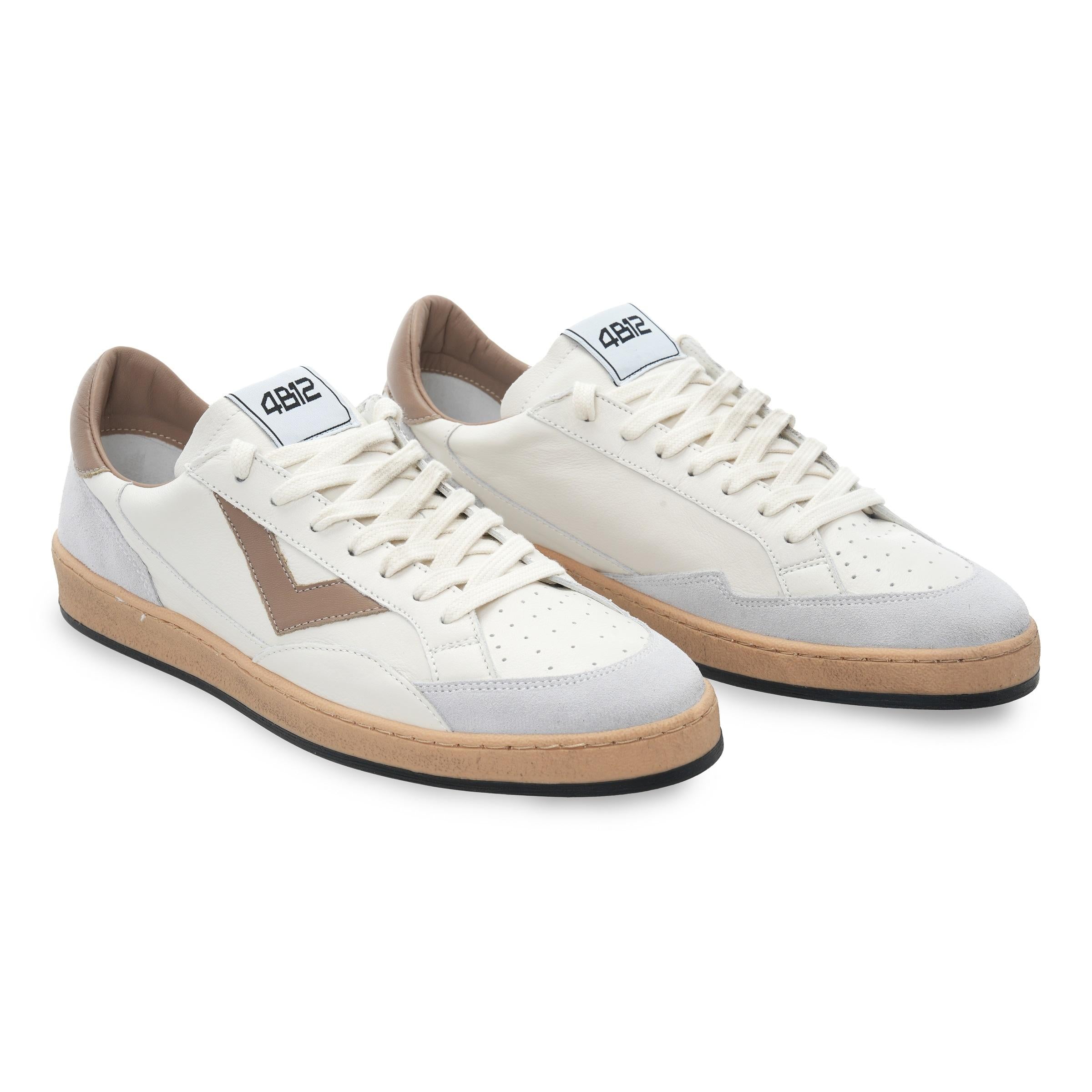 Scarpe playnew bianco-camel uomo 