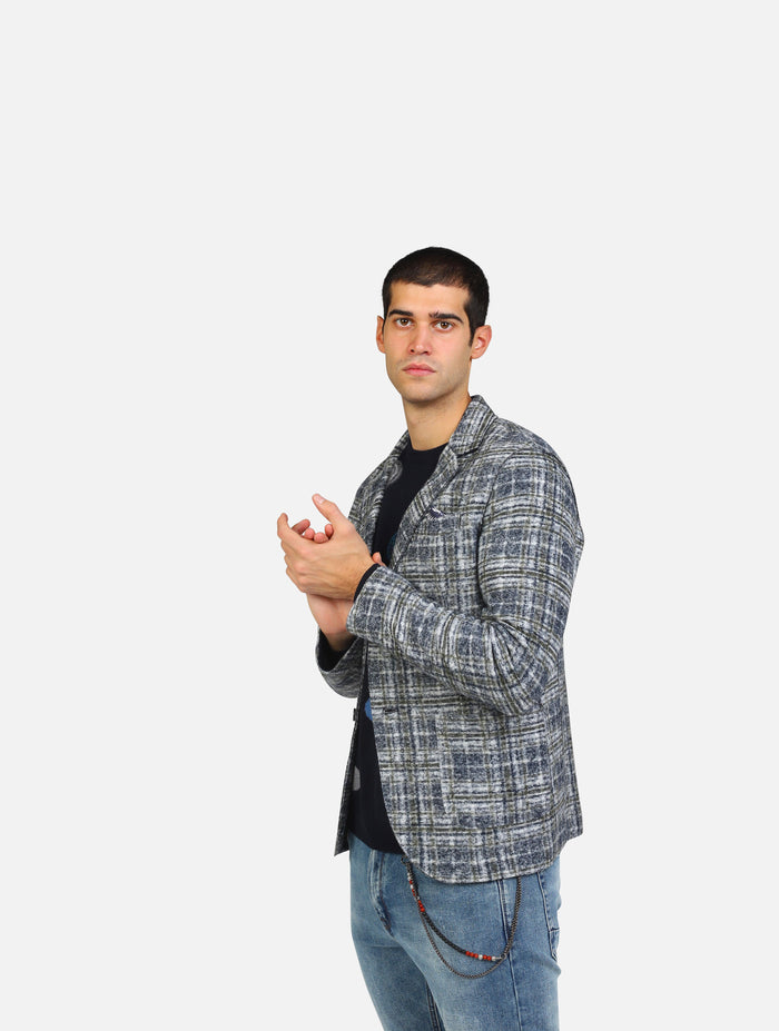 giacca taglio vivo quadro