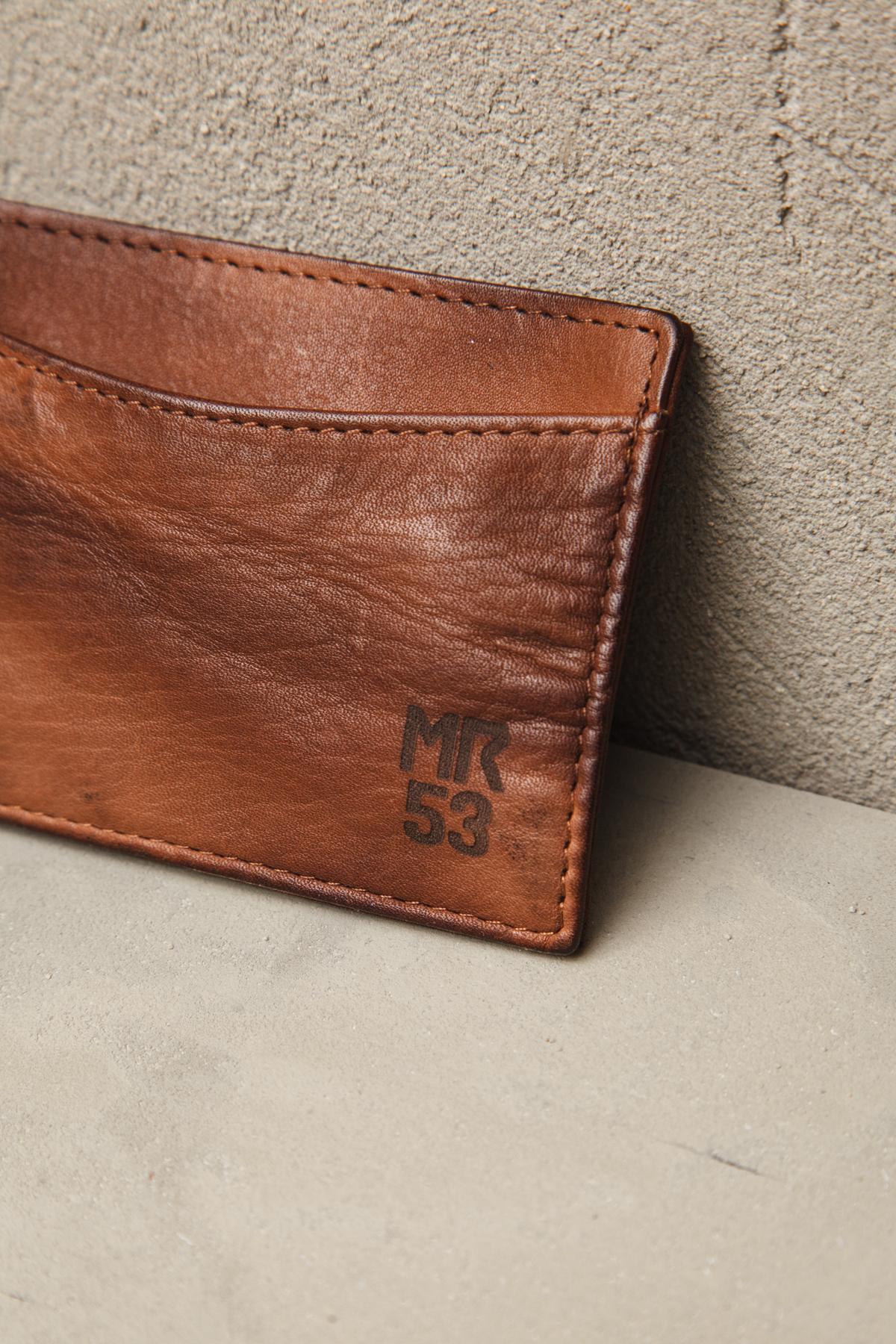 Single card holder. Real leather. Made in Italy. MRS226P161 DARK BROWN