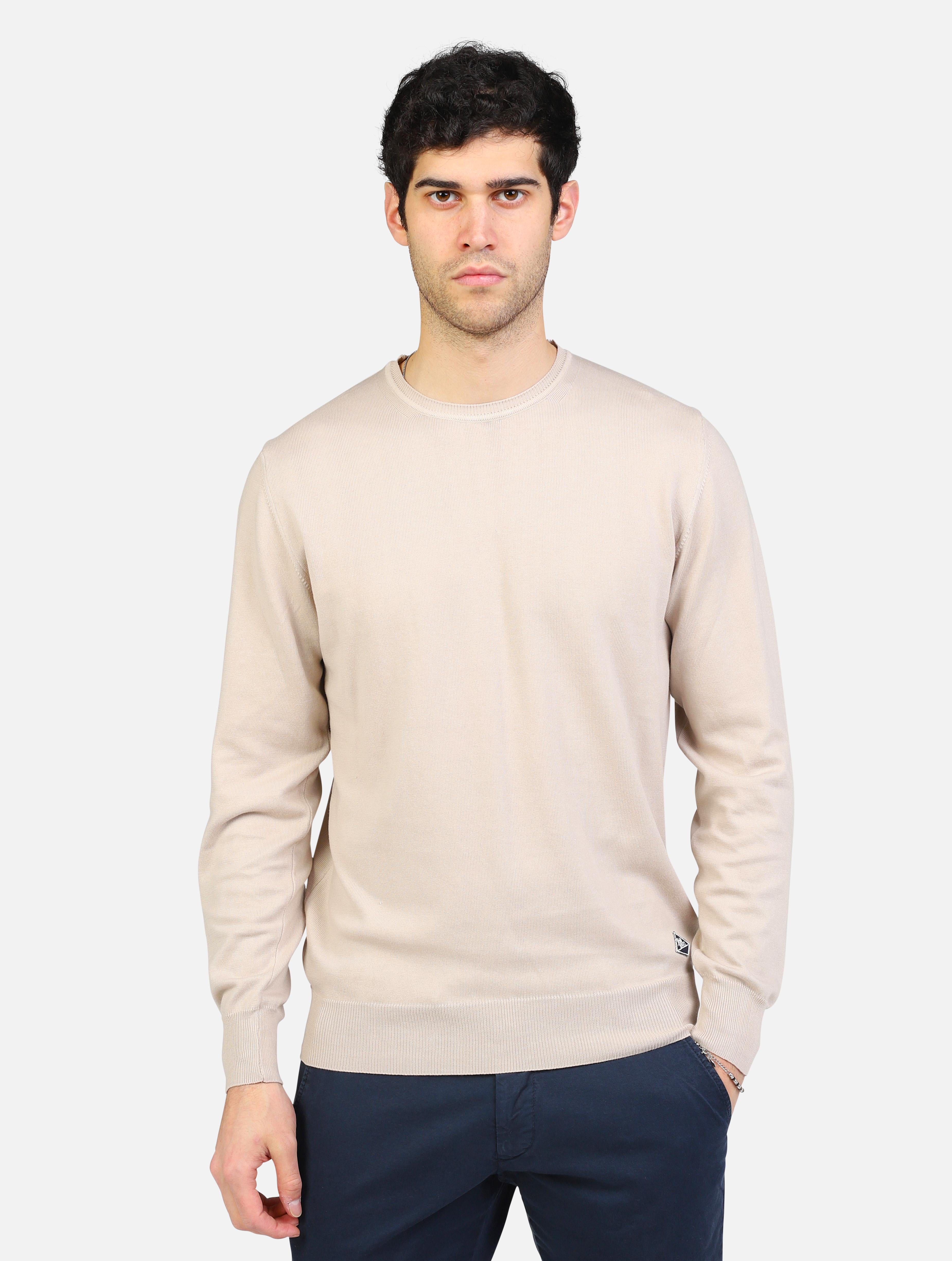 art. rru502cl89: maglia girocollo in puro cotone