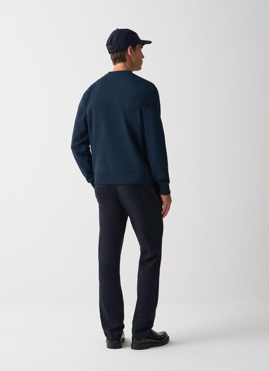 felpa girocollo con patch alla manica