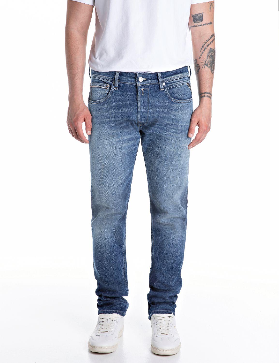 art. ma972: jeans stretch denim straight fit iper lavato