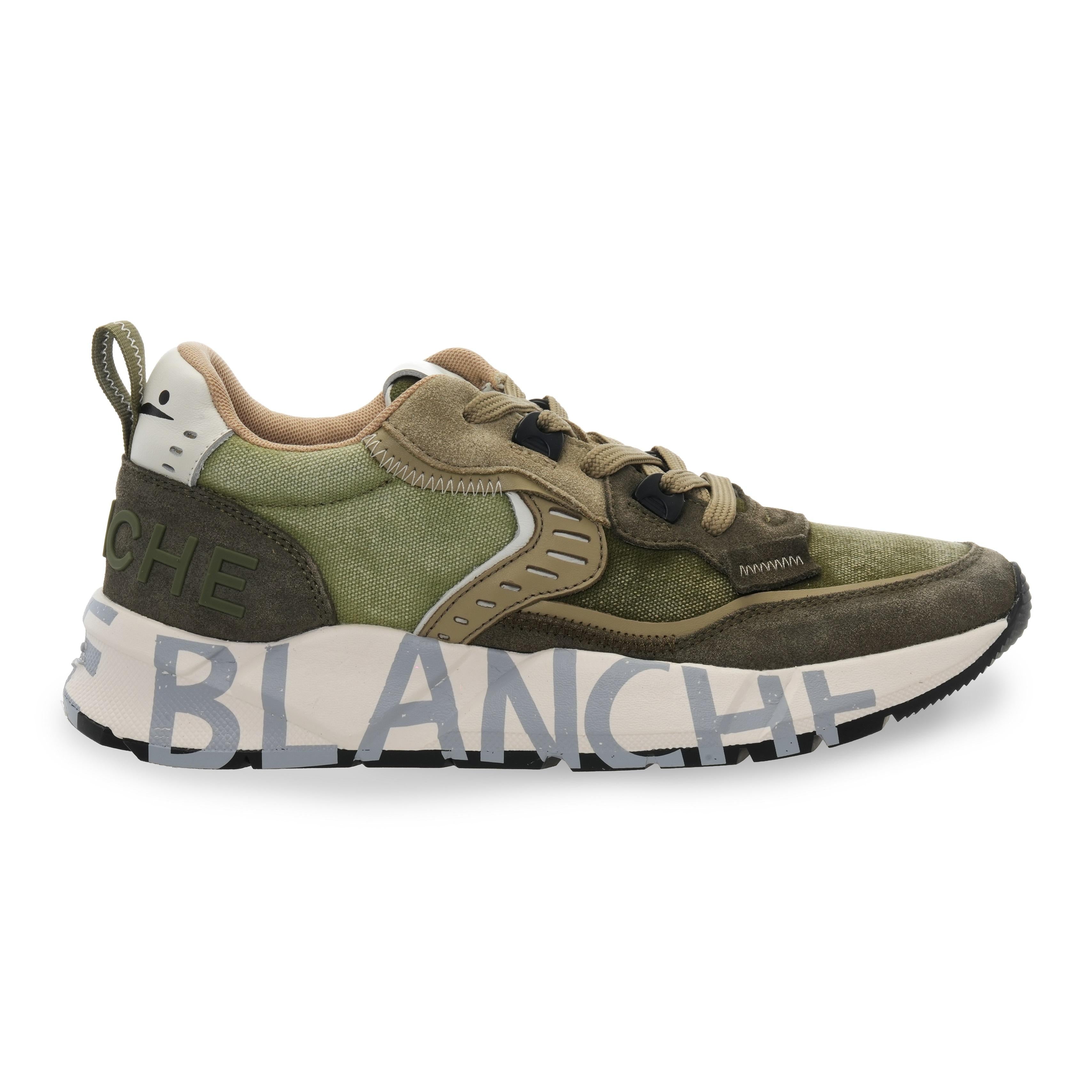 scarpa running canvas delavè army-green-beige