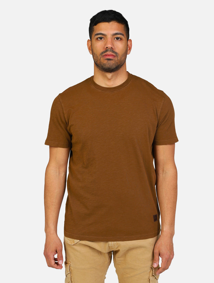 art. mk11011: t-shirt manica corta fiammato girocollo con logo posto nella parte inferiore a contrasto colore