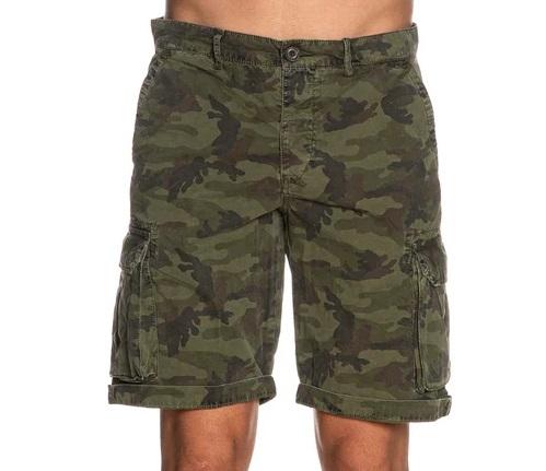 Bermuda cargo basic regular verde uomo 