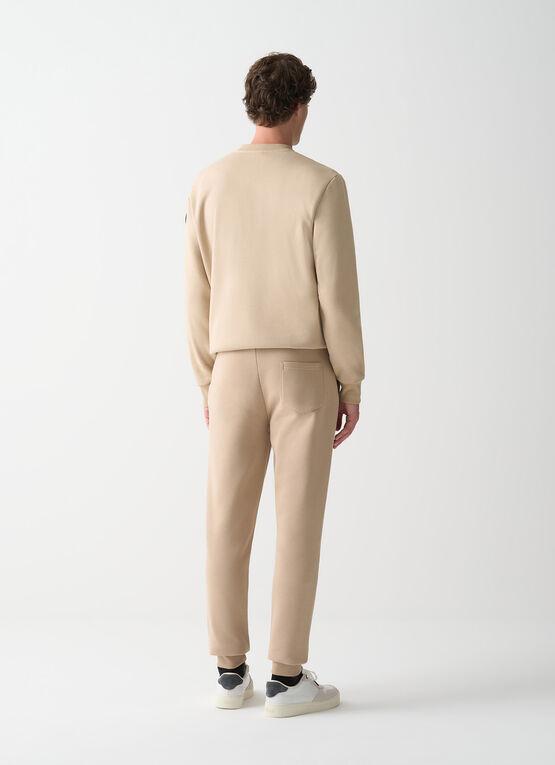 pantalone lungo in felpa garzata