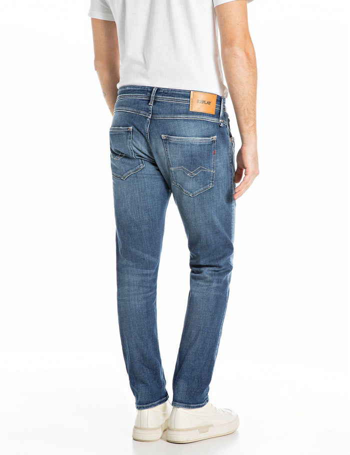 jeans stile willbi regular slim fit con abrasioni - 4 tasche