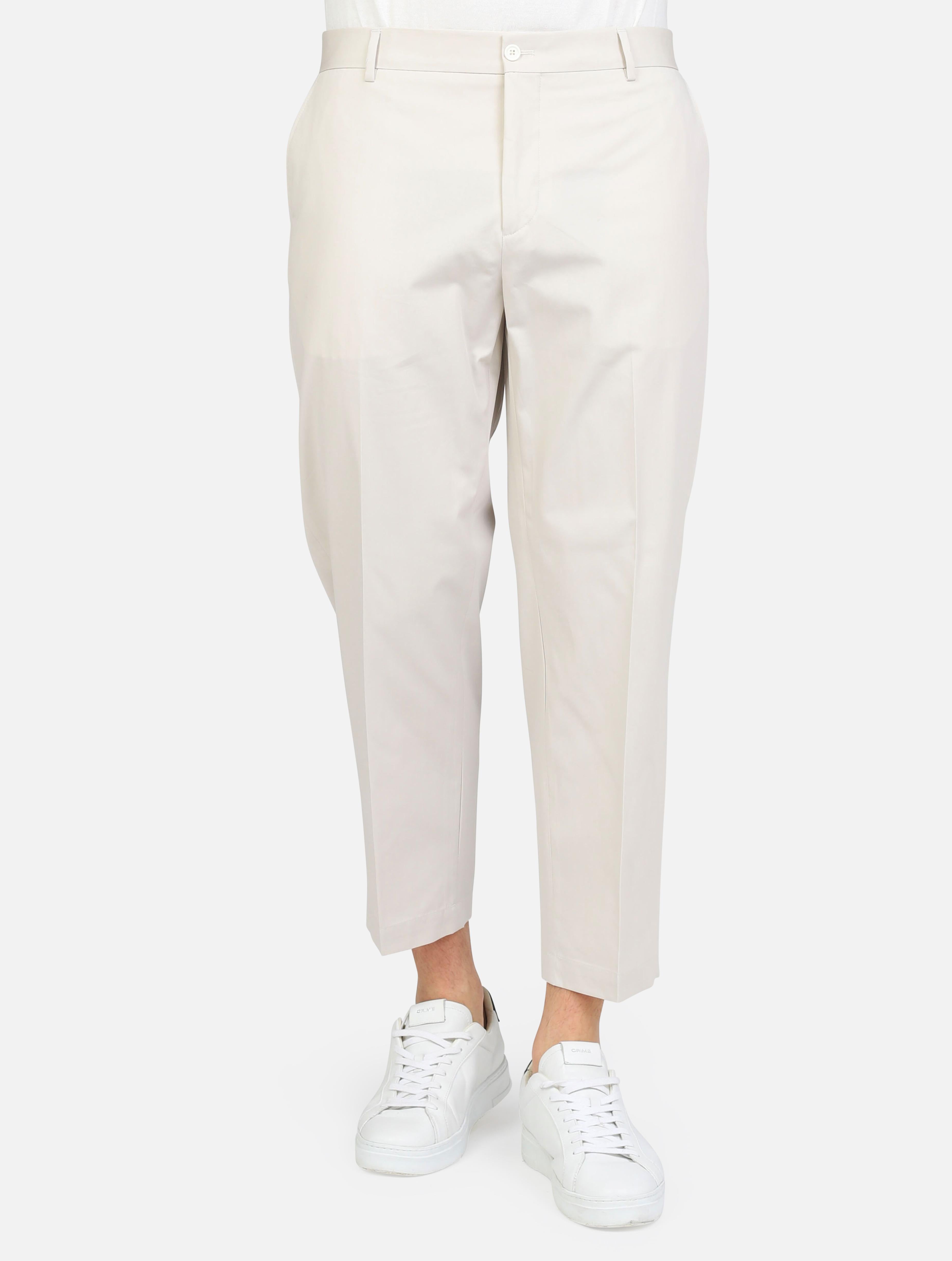 art. filippo bs-s25: pantalone classico tasche a taglio in puro cotone