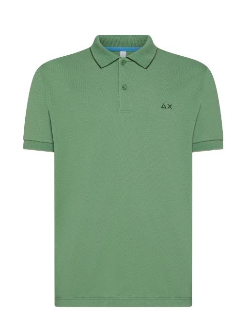 art. a35110: polo small con riga a contrasto con bordi a contrasto e chiusura a bottoni