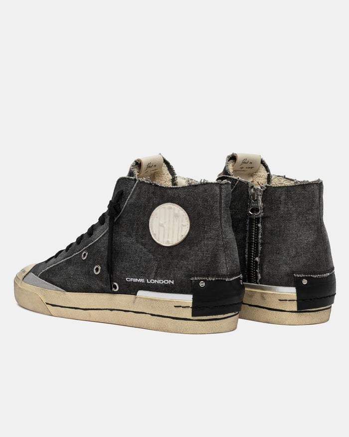 sneakers alta in vera pelle
