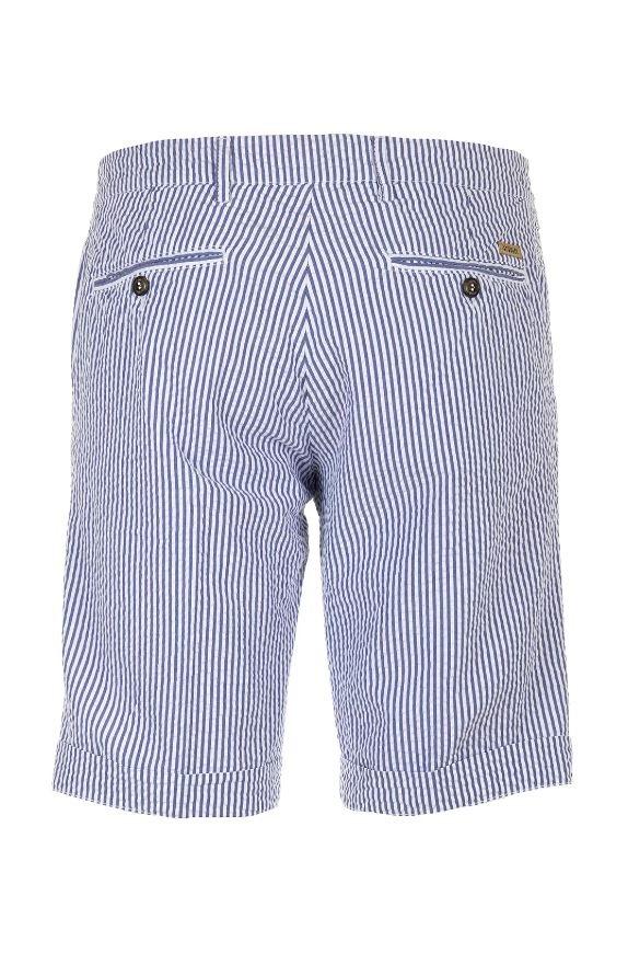 bermuda chino basic regular fit bianco riga blu