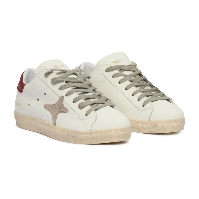 sneakers in pelle e camoscio con logo