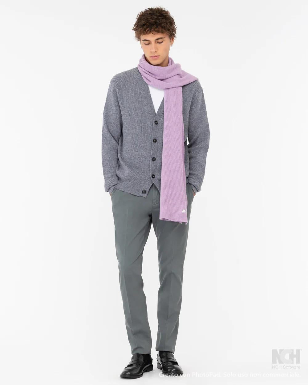 Pantalone tinto con quattro tasche a taglio grigio uomo 